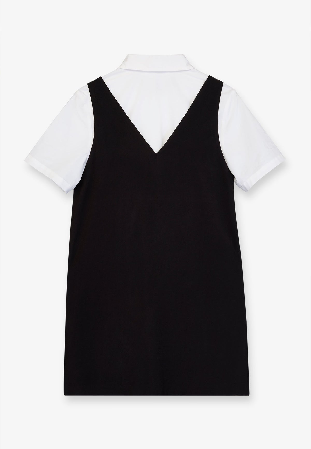 Contrast Shirt Panel Mini Dress