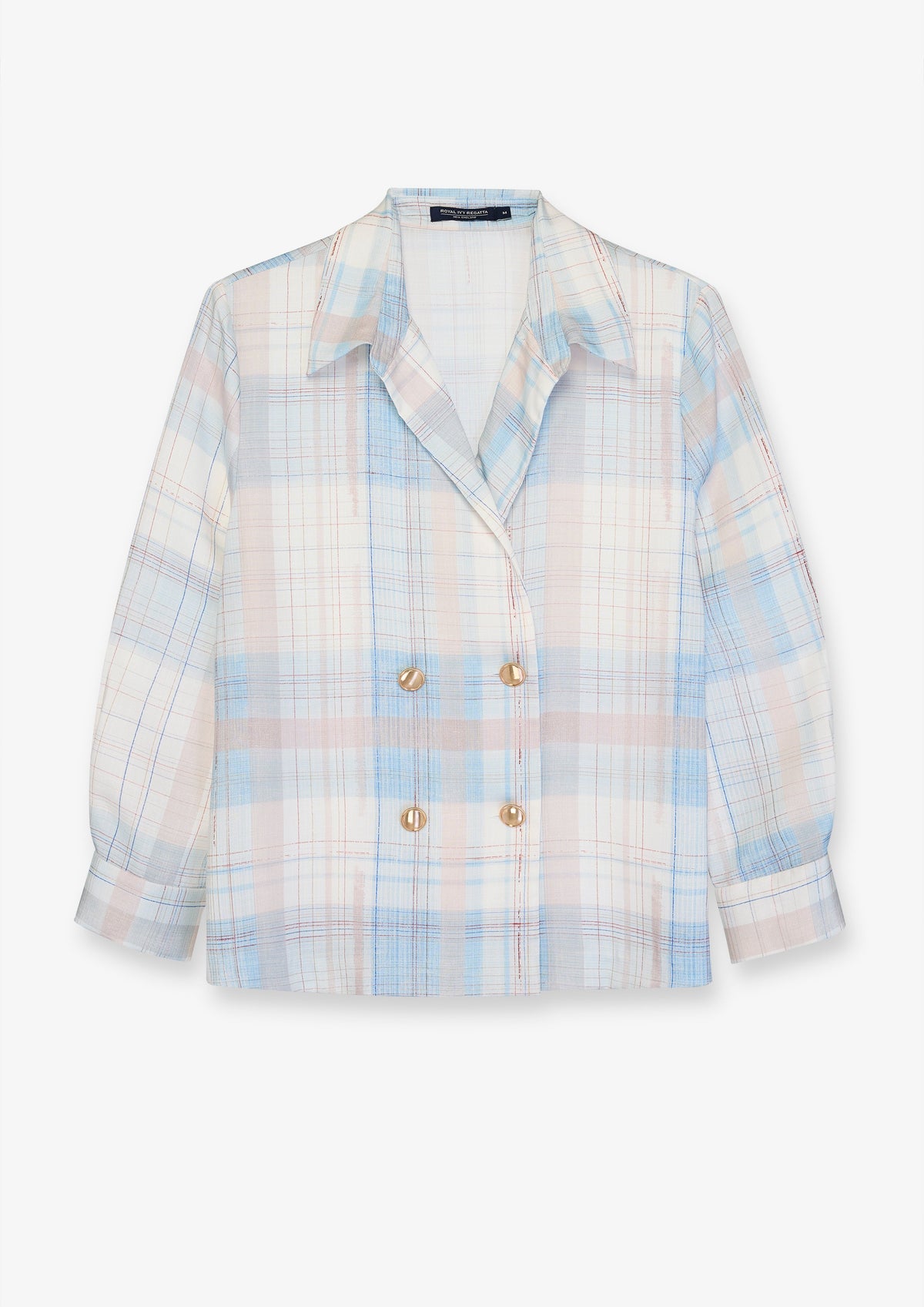 Pastel Check Double Breasted Shirt