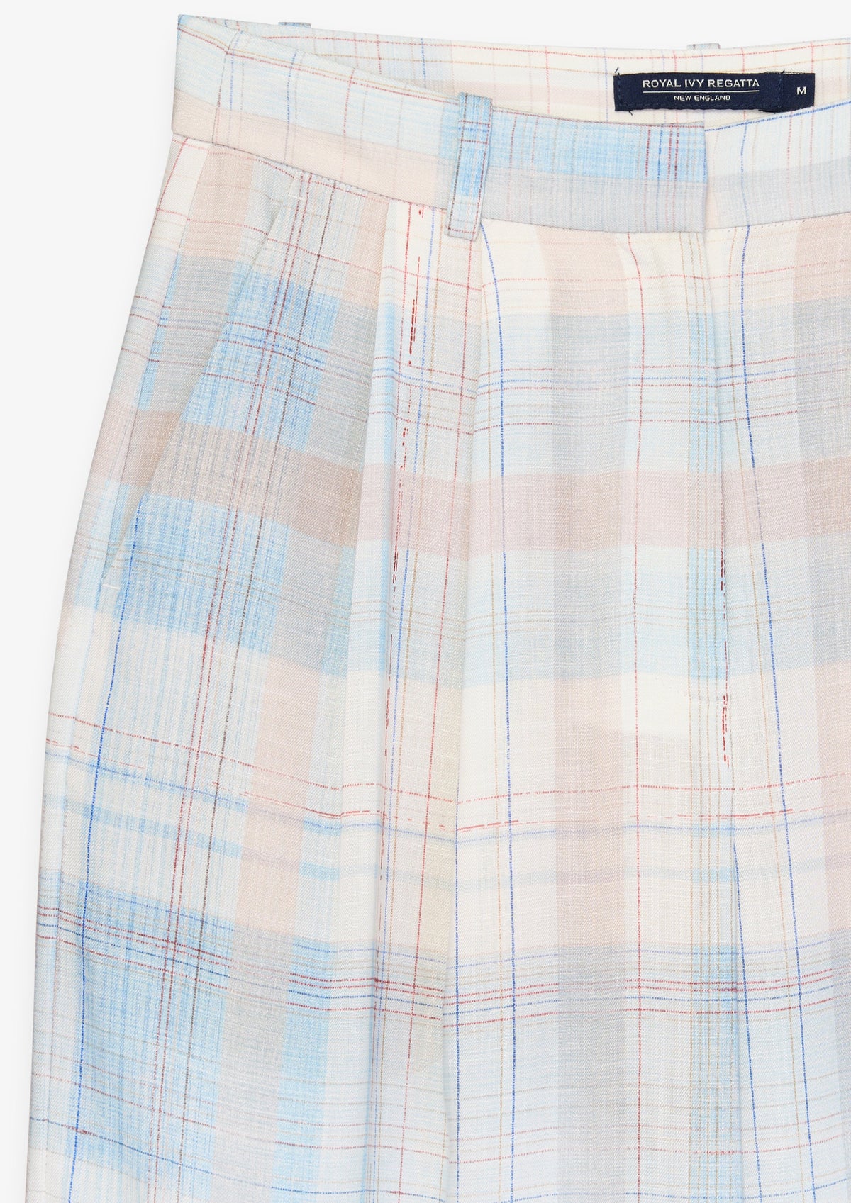 Pastel Check Wide Leg Trousers