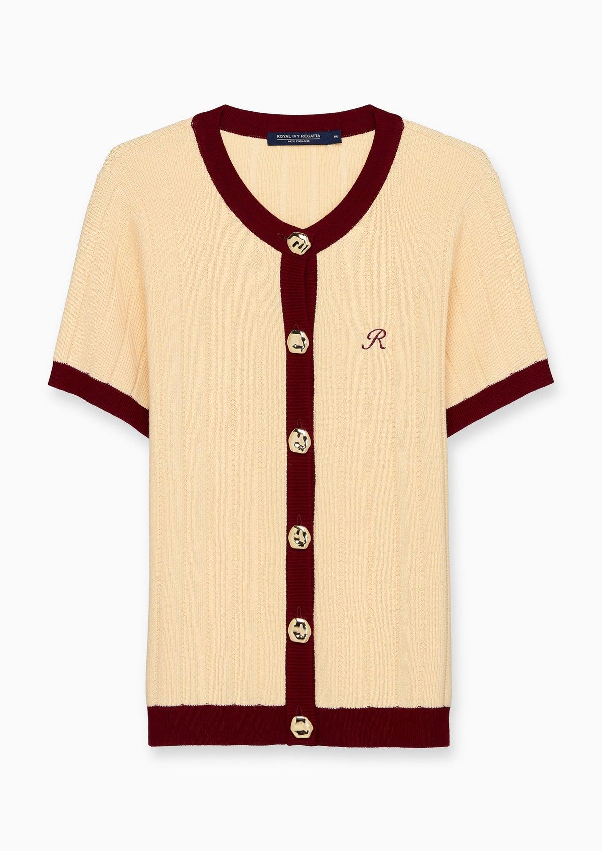 Contrast Trim Short Sleeve Cardigan