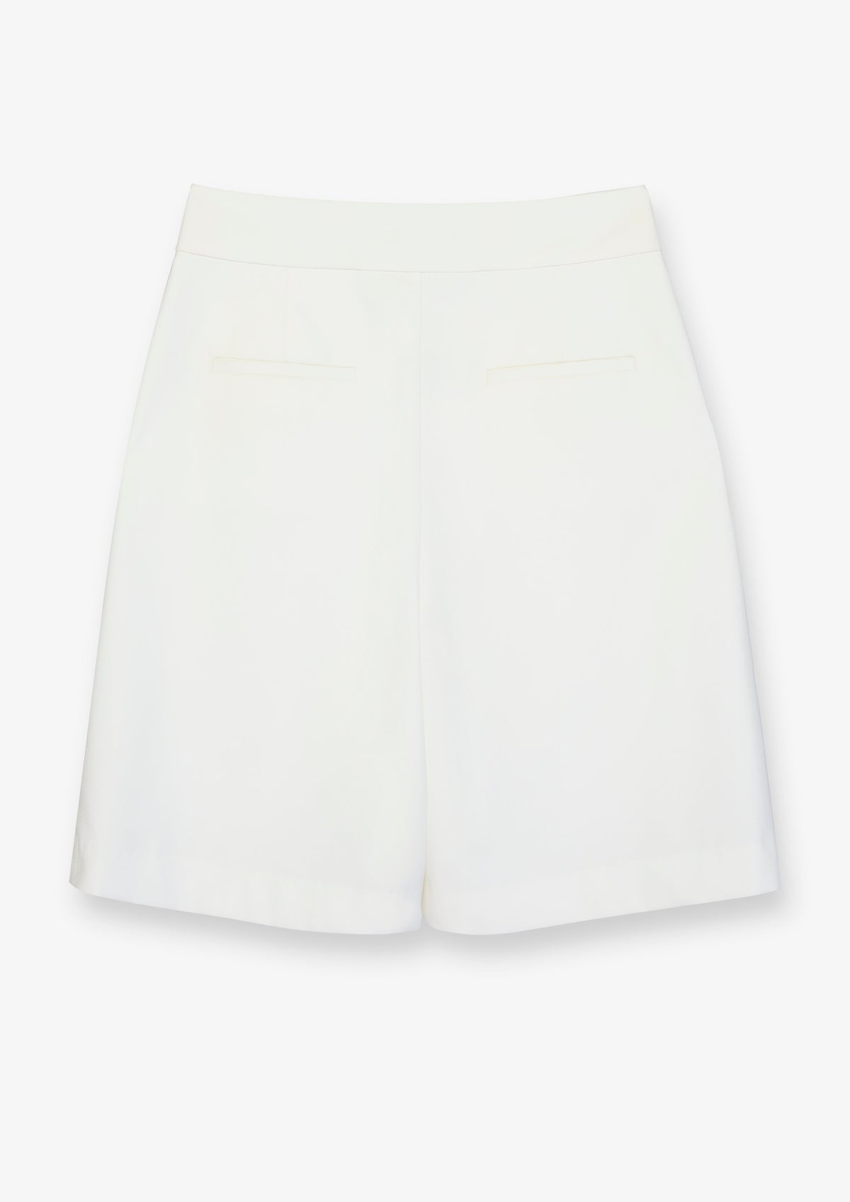 Button Detail Pleated Tailored Shorts