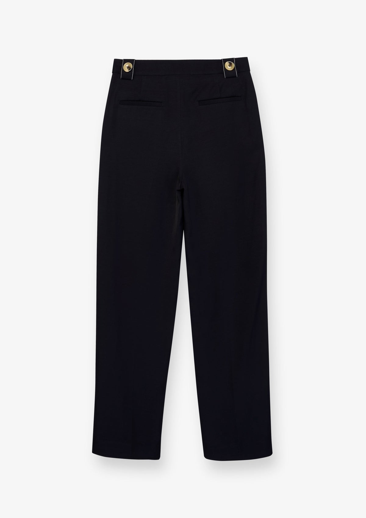 Contrast Stitch Straight Leg Trousers