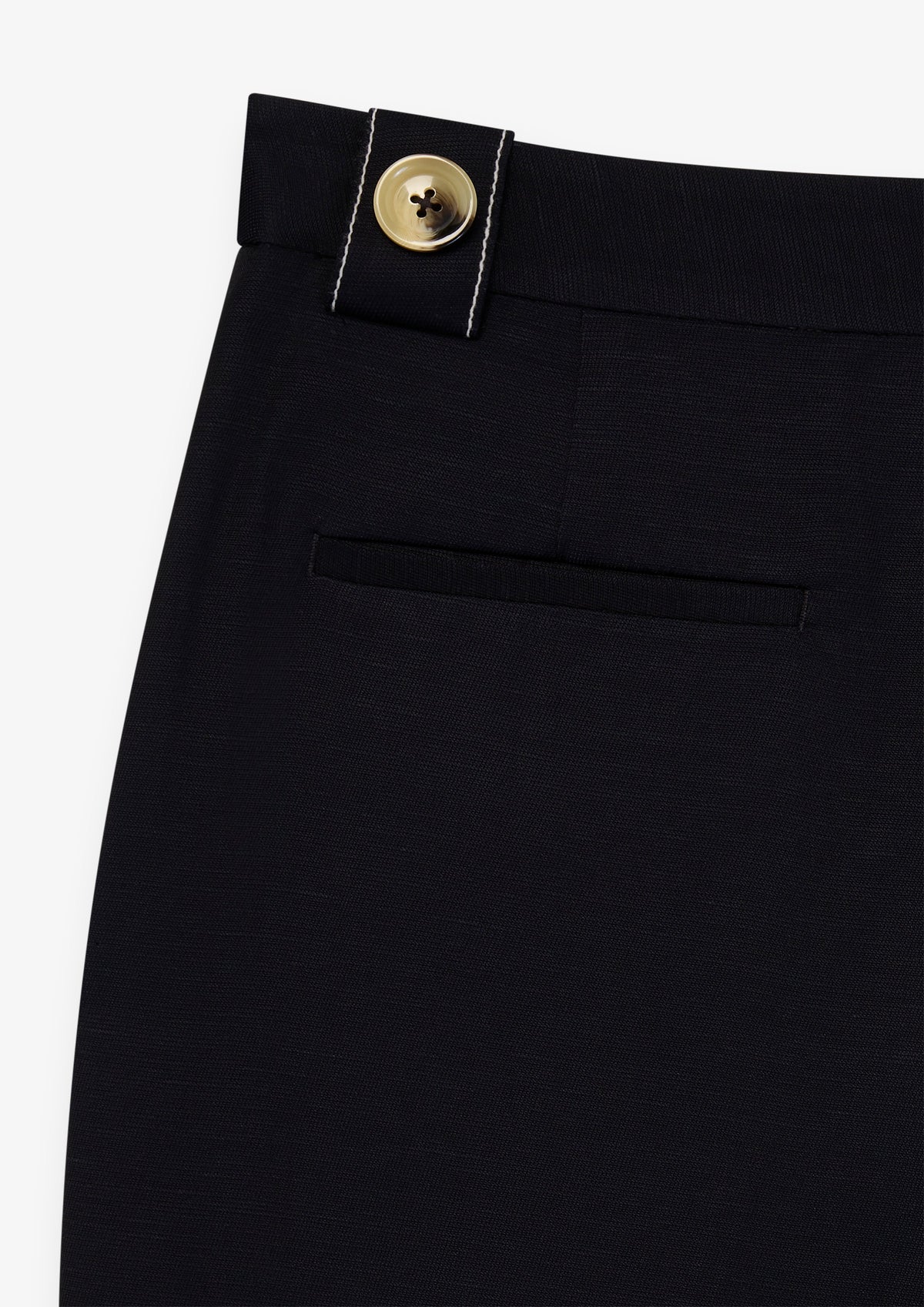Contrast Stitch Straight Leg Trousers