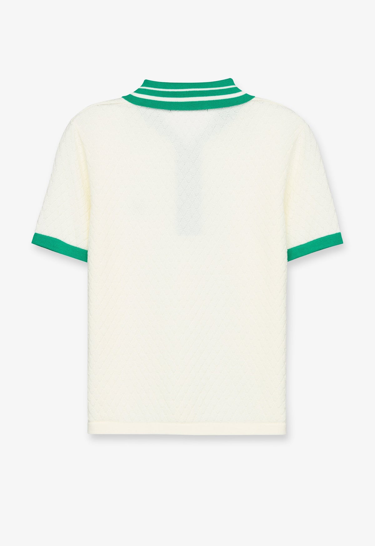 Striped Collar Short Sleeve Polo