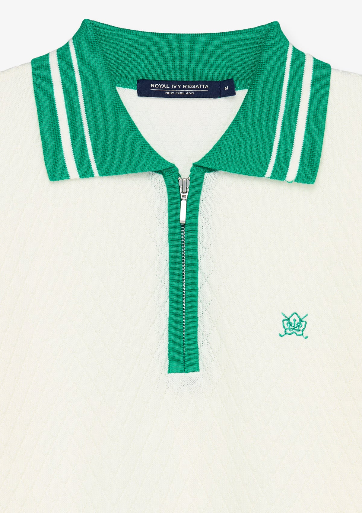 Striped Collar Short Sleeve Polo
