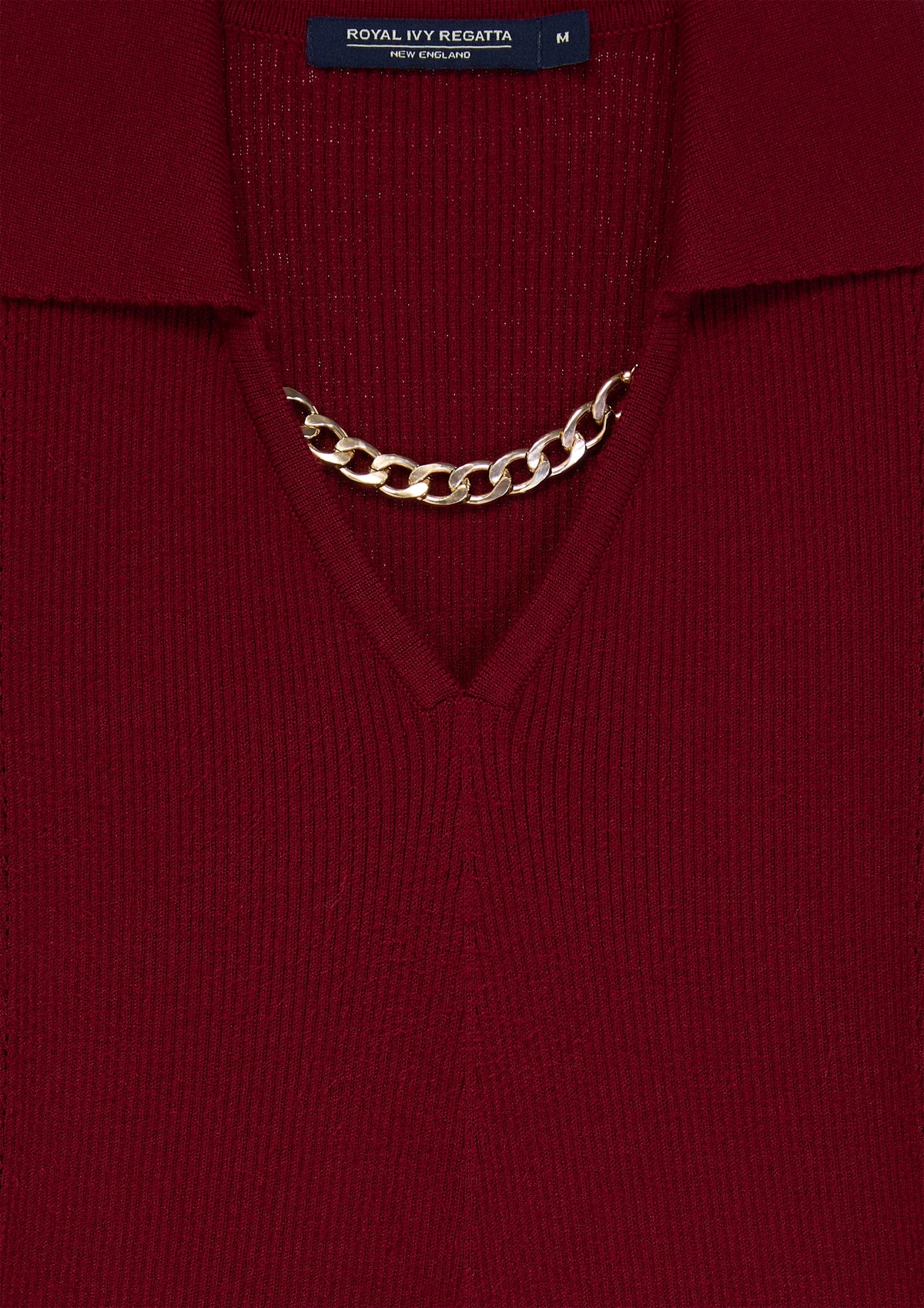 Chain Detail V-Neck Top