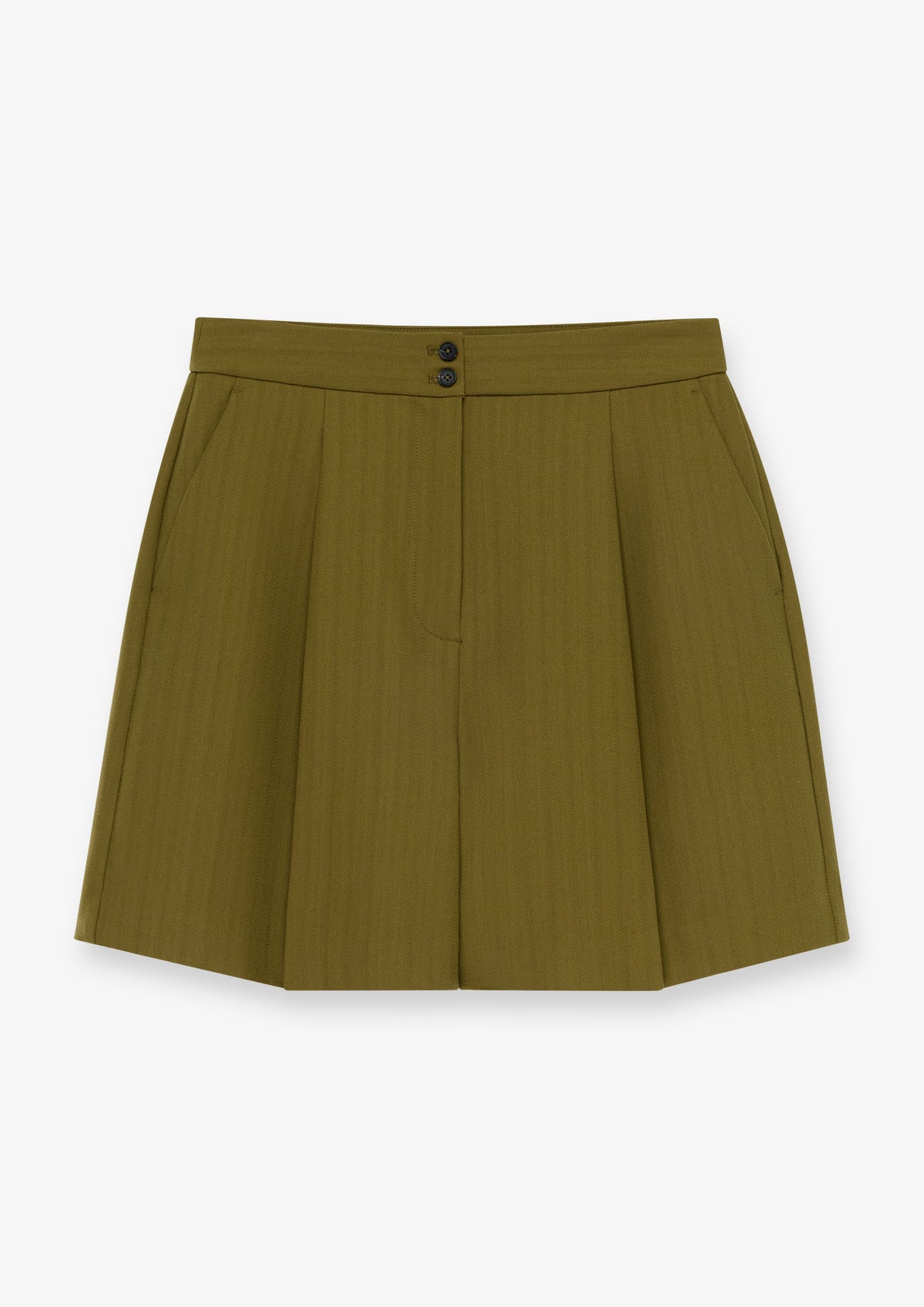 Pleated High Waist Tailored Shorts