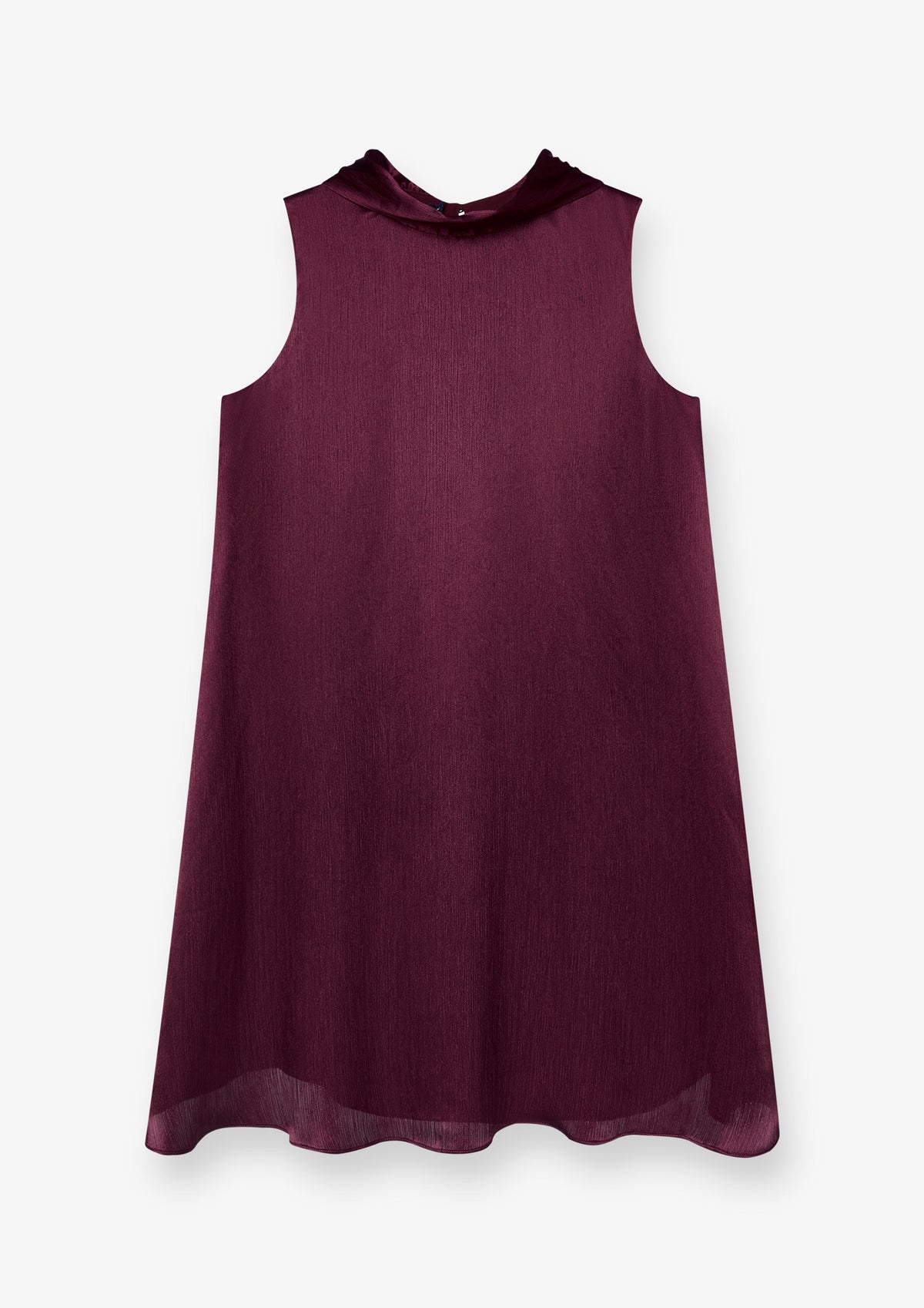 Bow Neck Sleeveless A-Line Dress
