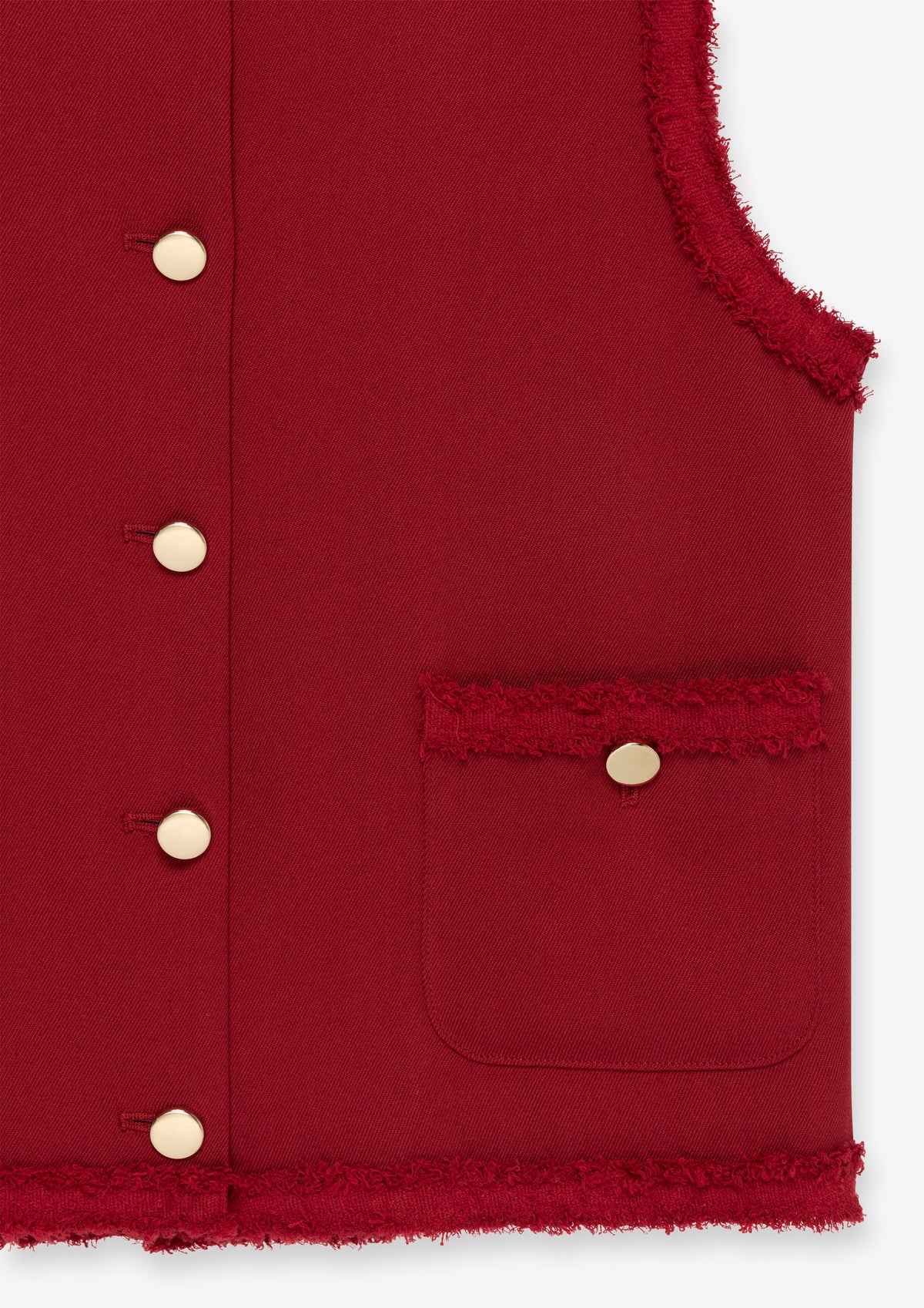 Gold Button Sleeveless Knit Vest