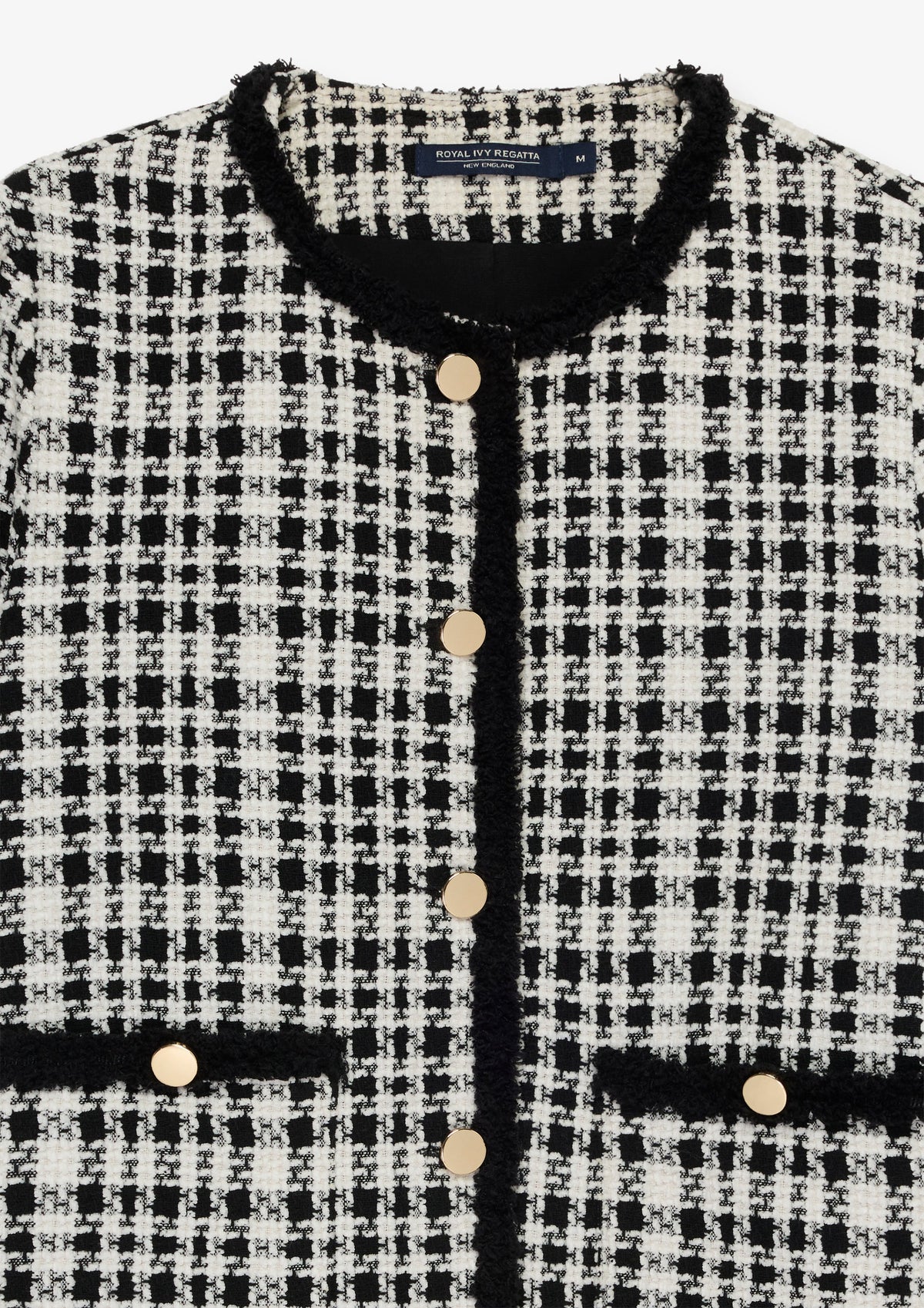 Contrast Trim Tweed Jacket
