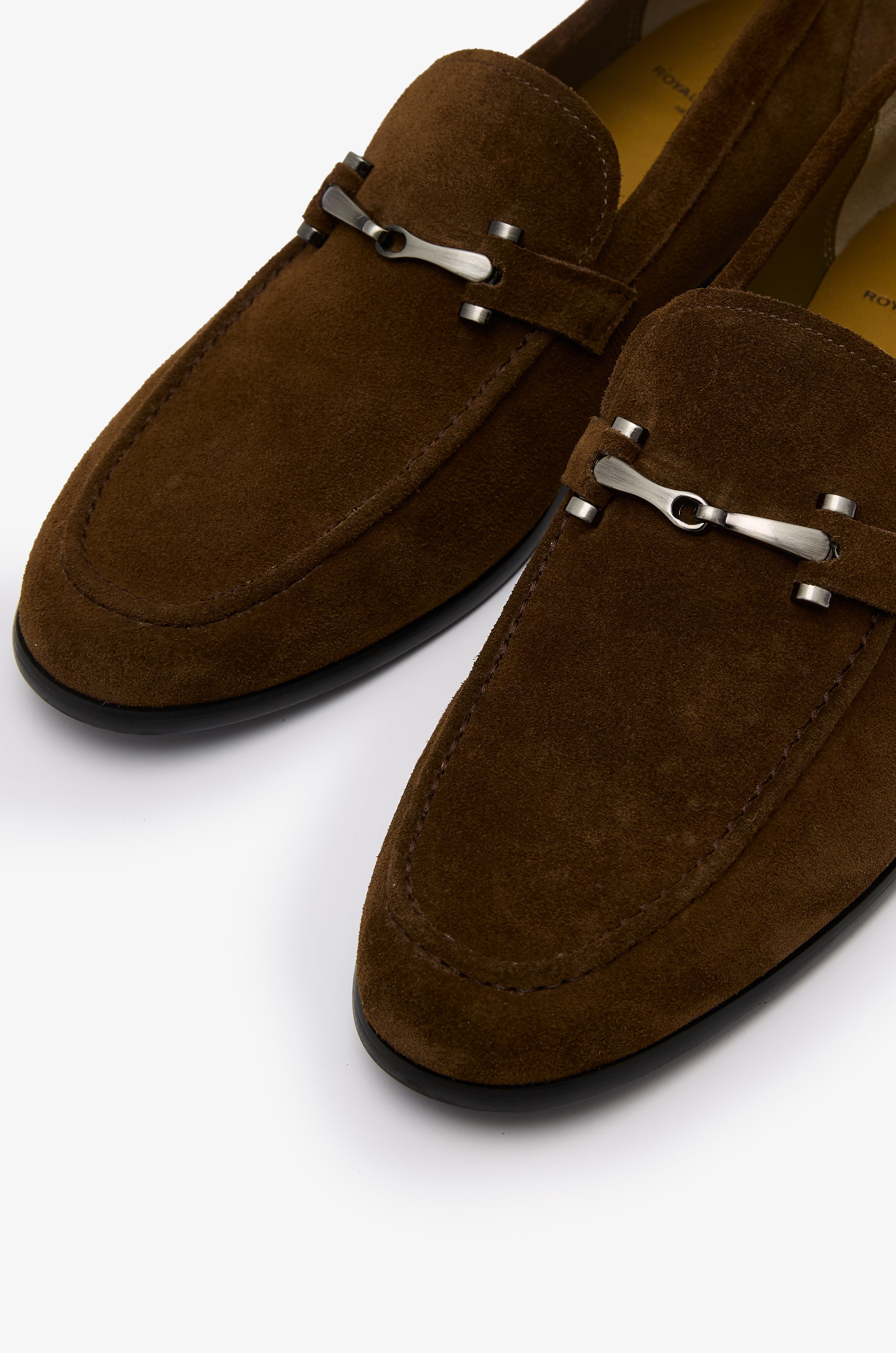 Horsebit Suede Loafers Brown
