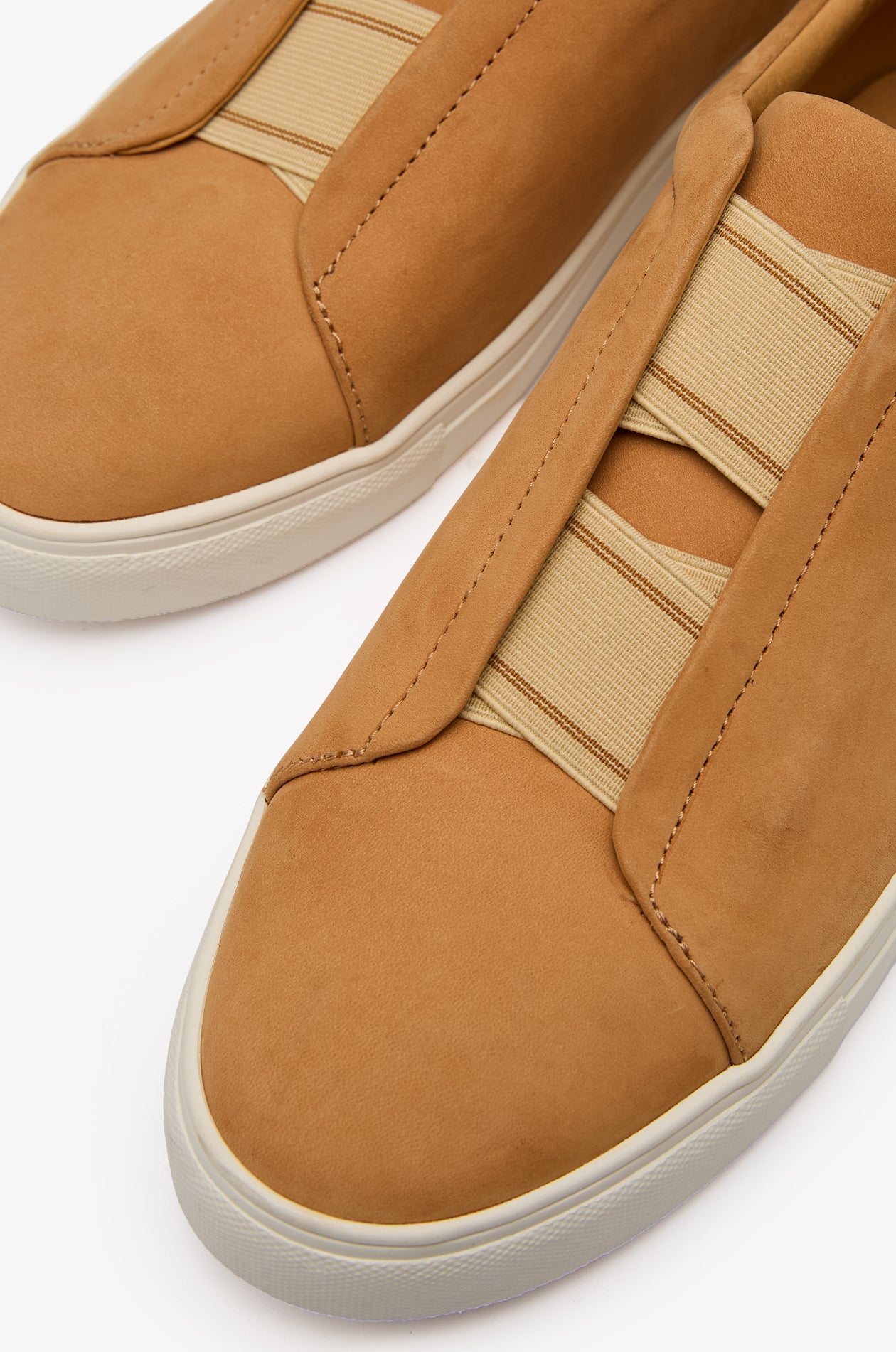 Nappa Leather Slip-On Sneakers Brown