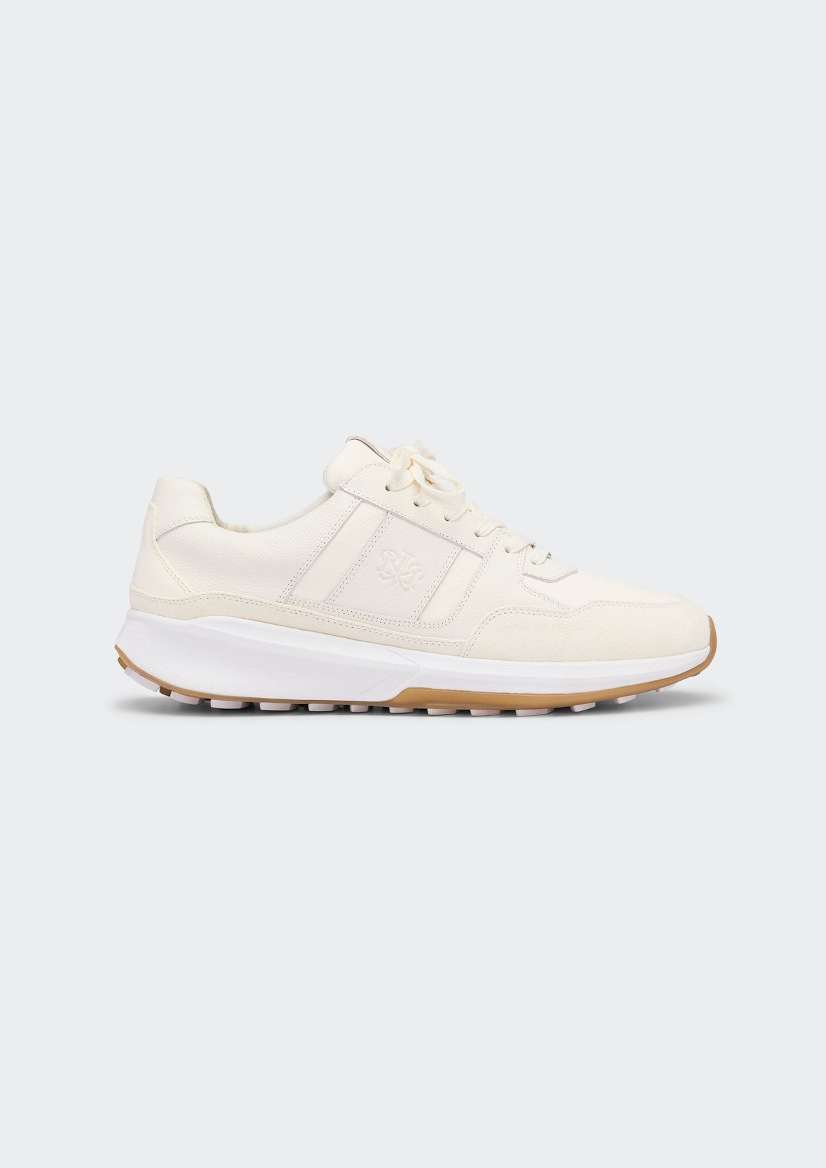 Panelled Lace Up Low Top Trainers