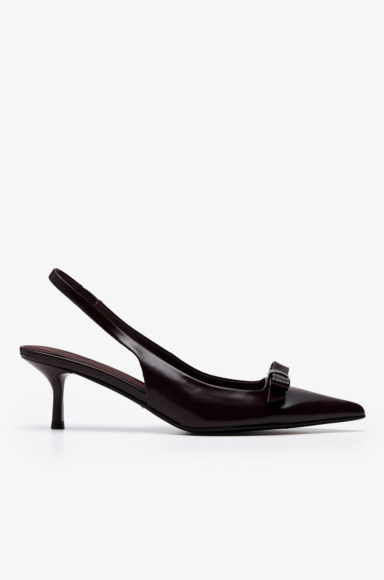 Elegant Bow Slingback Pumps Red