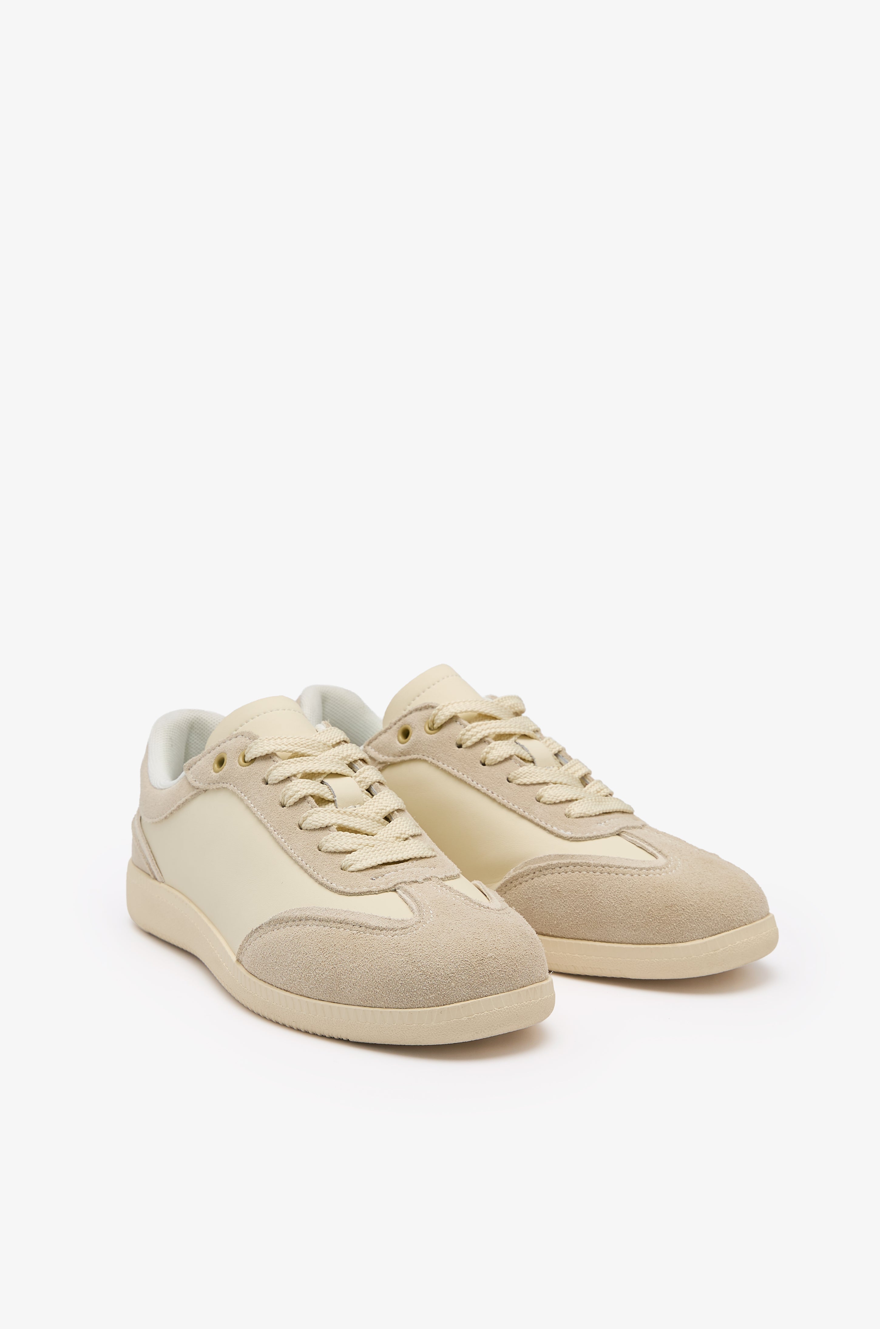 Leather & Suede Sneaker Off-White