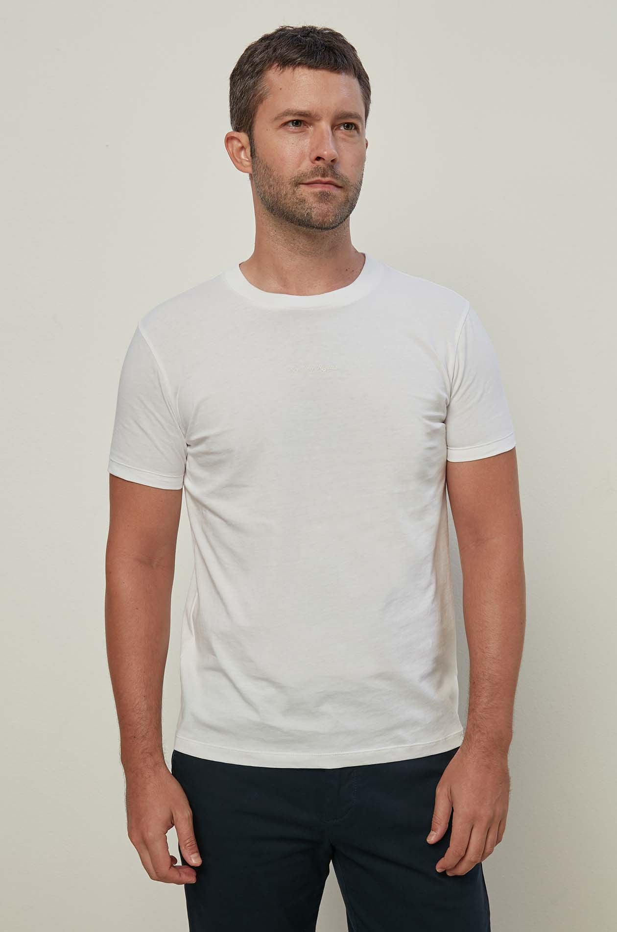 Hand Writing Logo Tee White