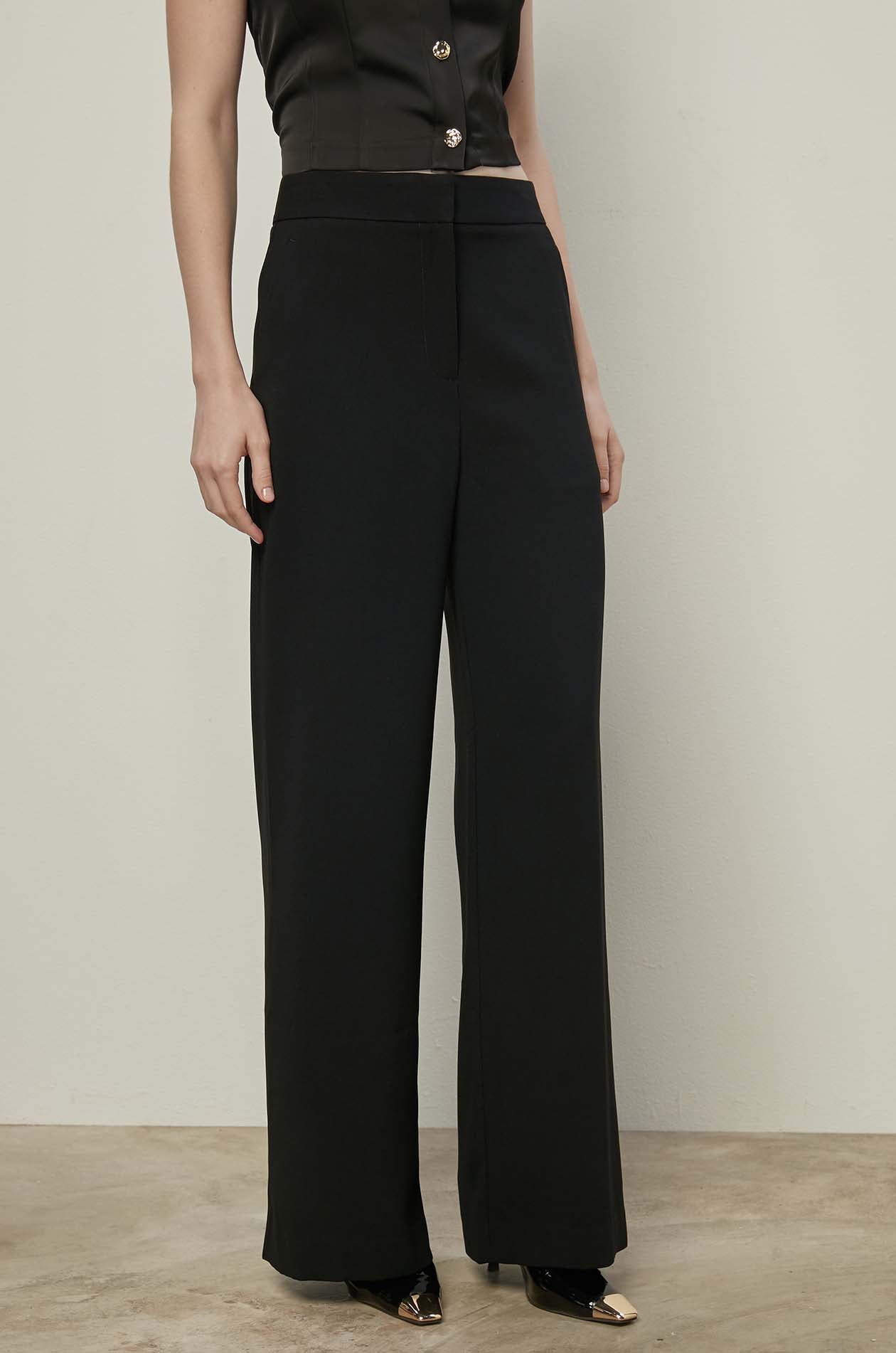 Classic Straight Leg Pants Black