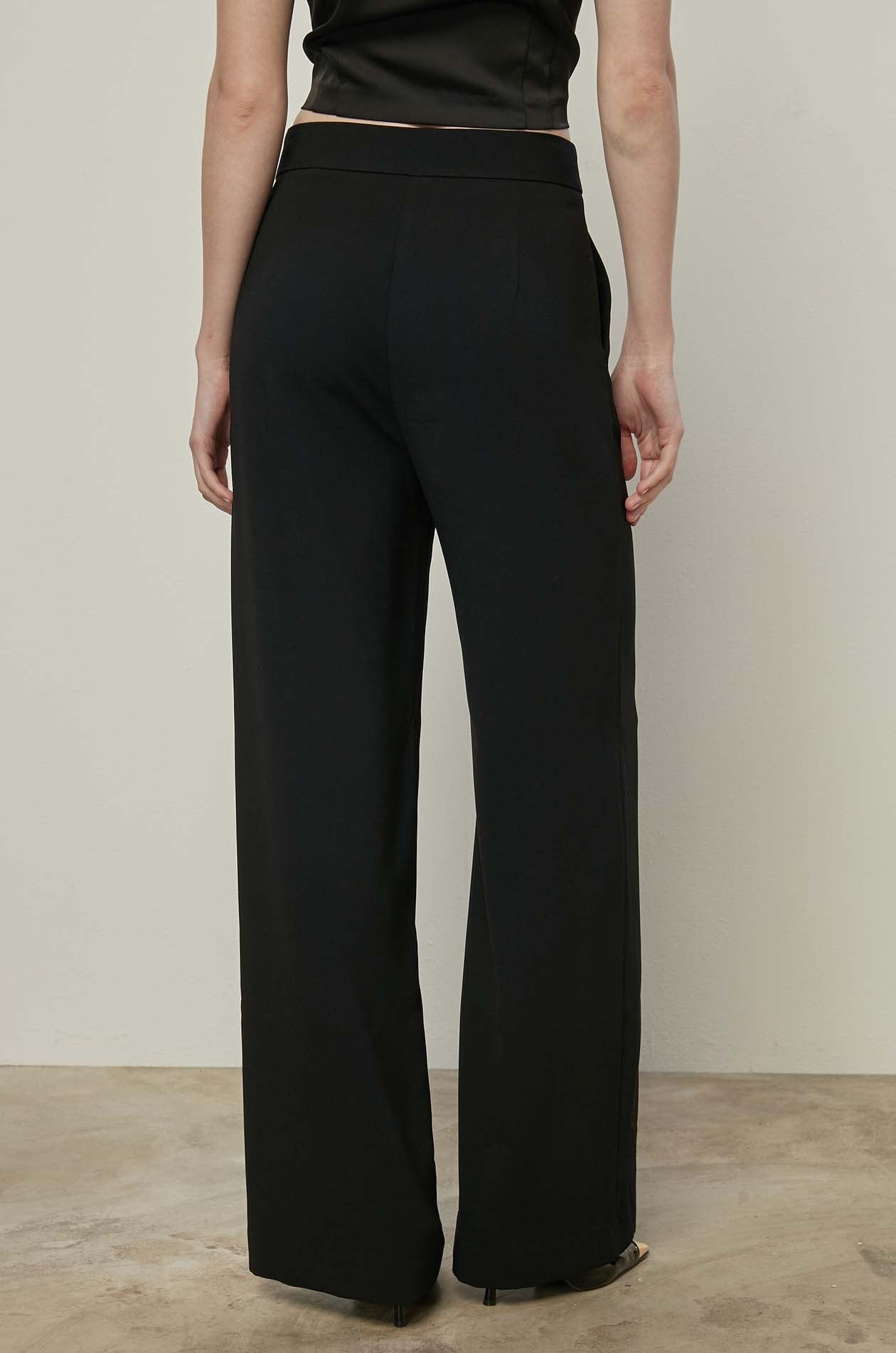 Classic Straight Leg Pants Black