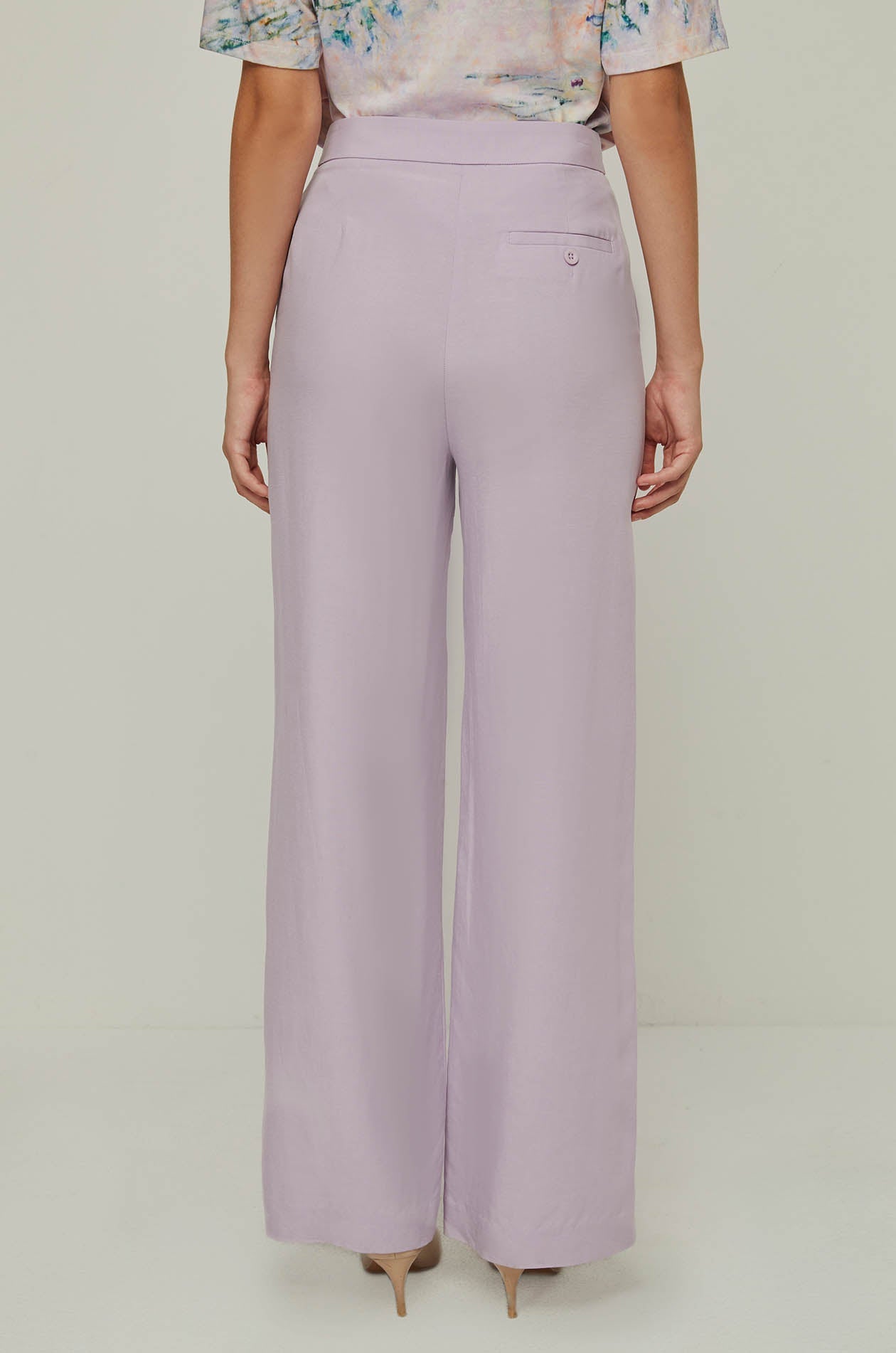 Purple Straight Leg Pants Purple