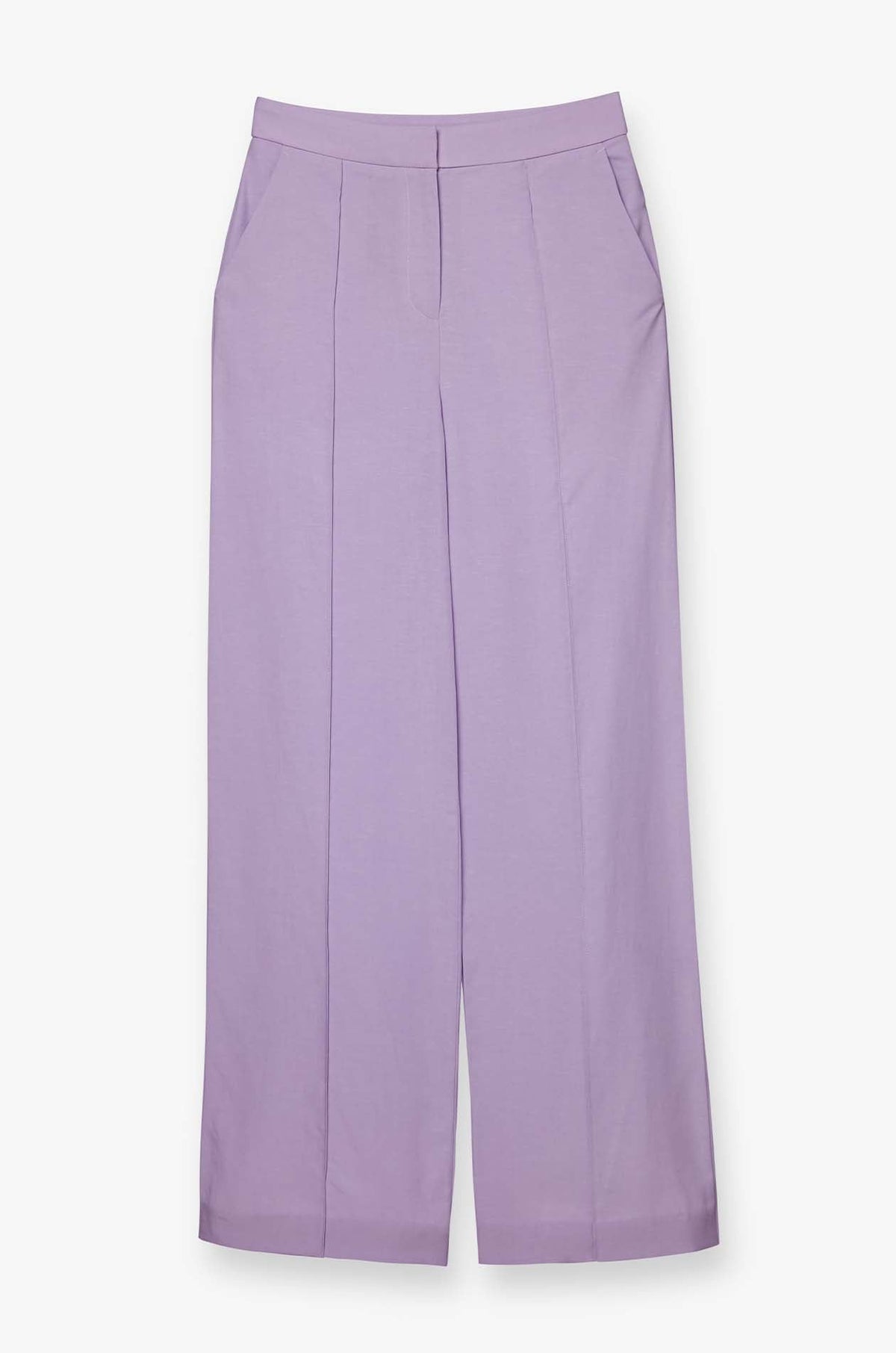 Purple Straight Leg Pants Purple
