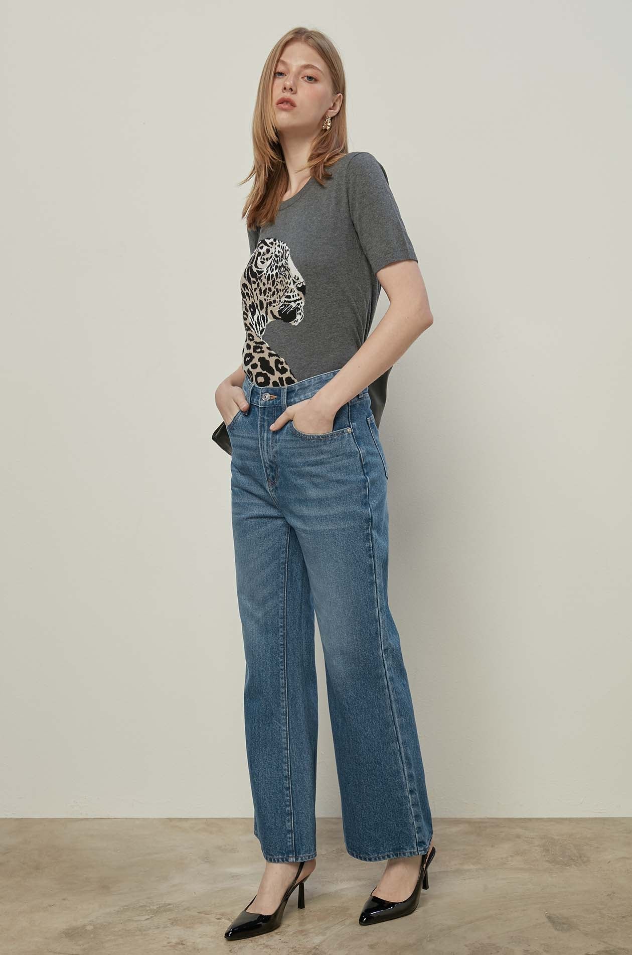 High-Rise Flare Jeans Blue