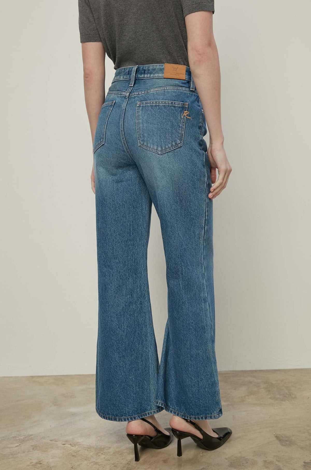 High-Rise Flare Jeans Blue