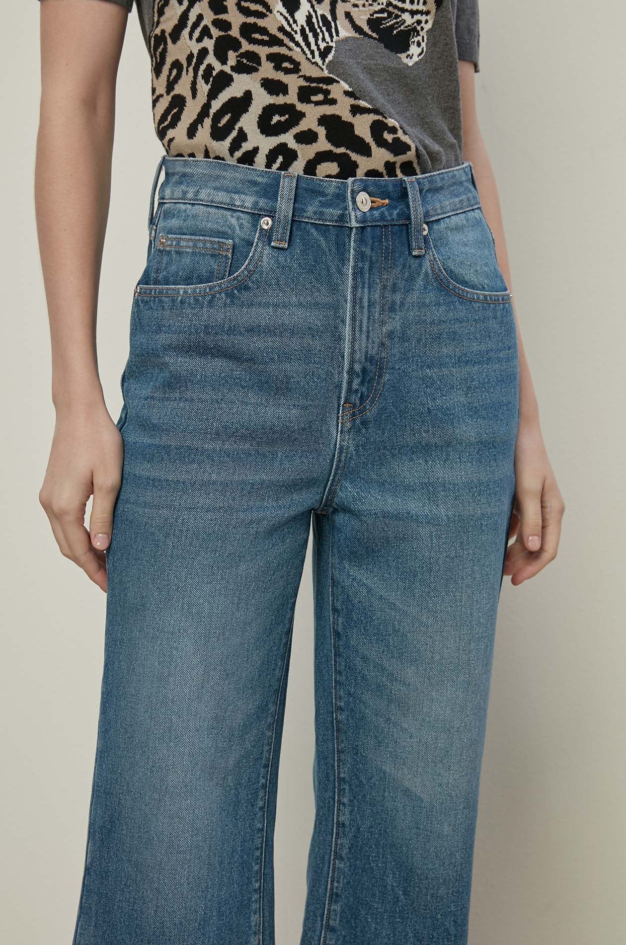 High-Rise Flare Jeans Blue