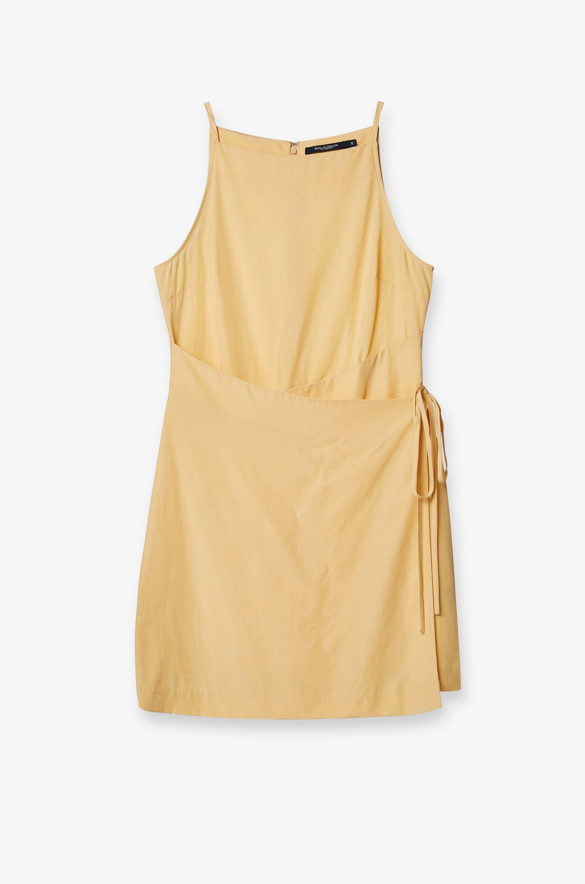 Butter Yellow Wrap Mini Dress Yellow