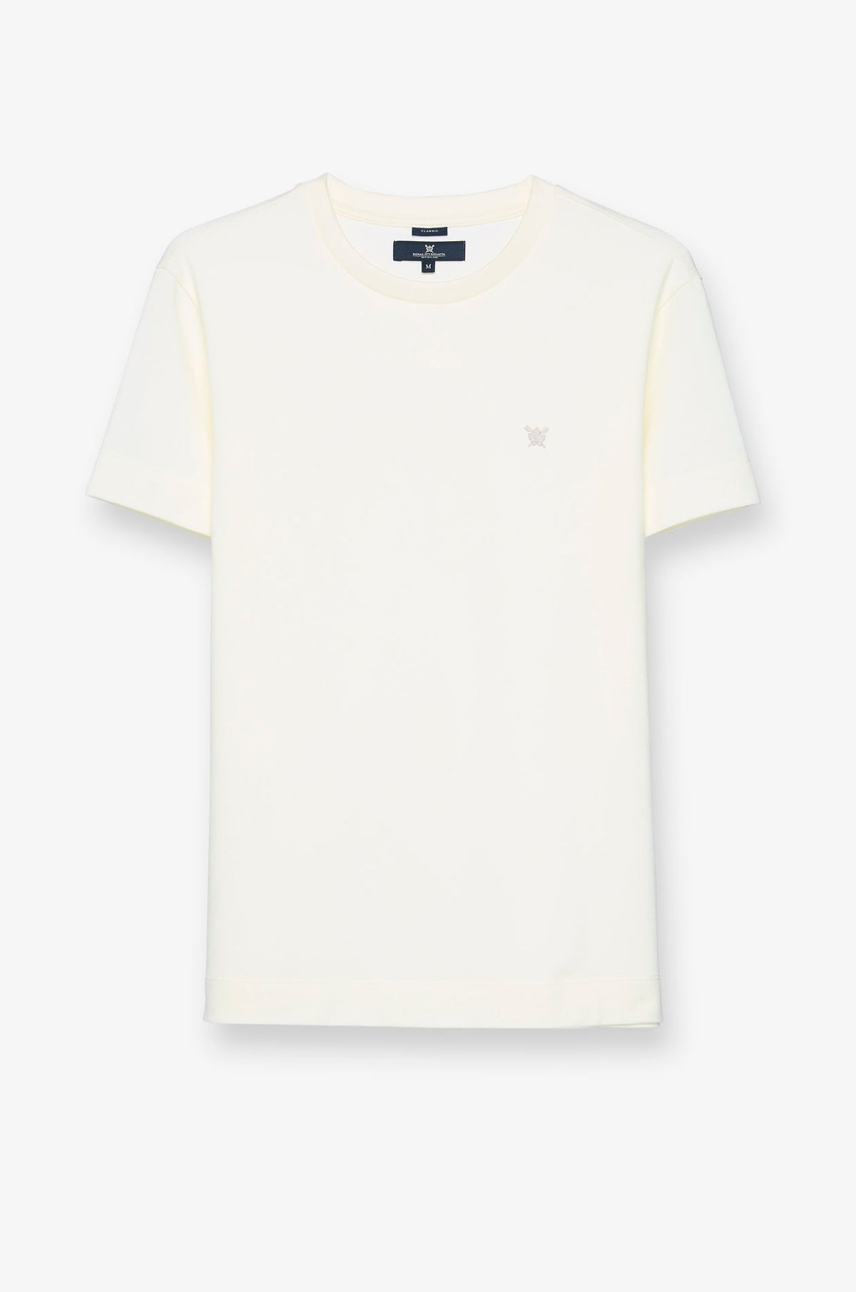 Cotton Round Neck T-Shirt Cream