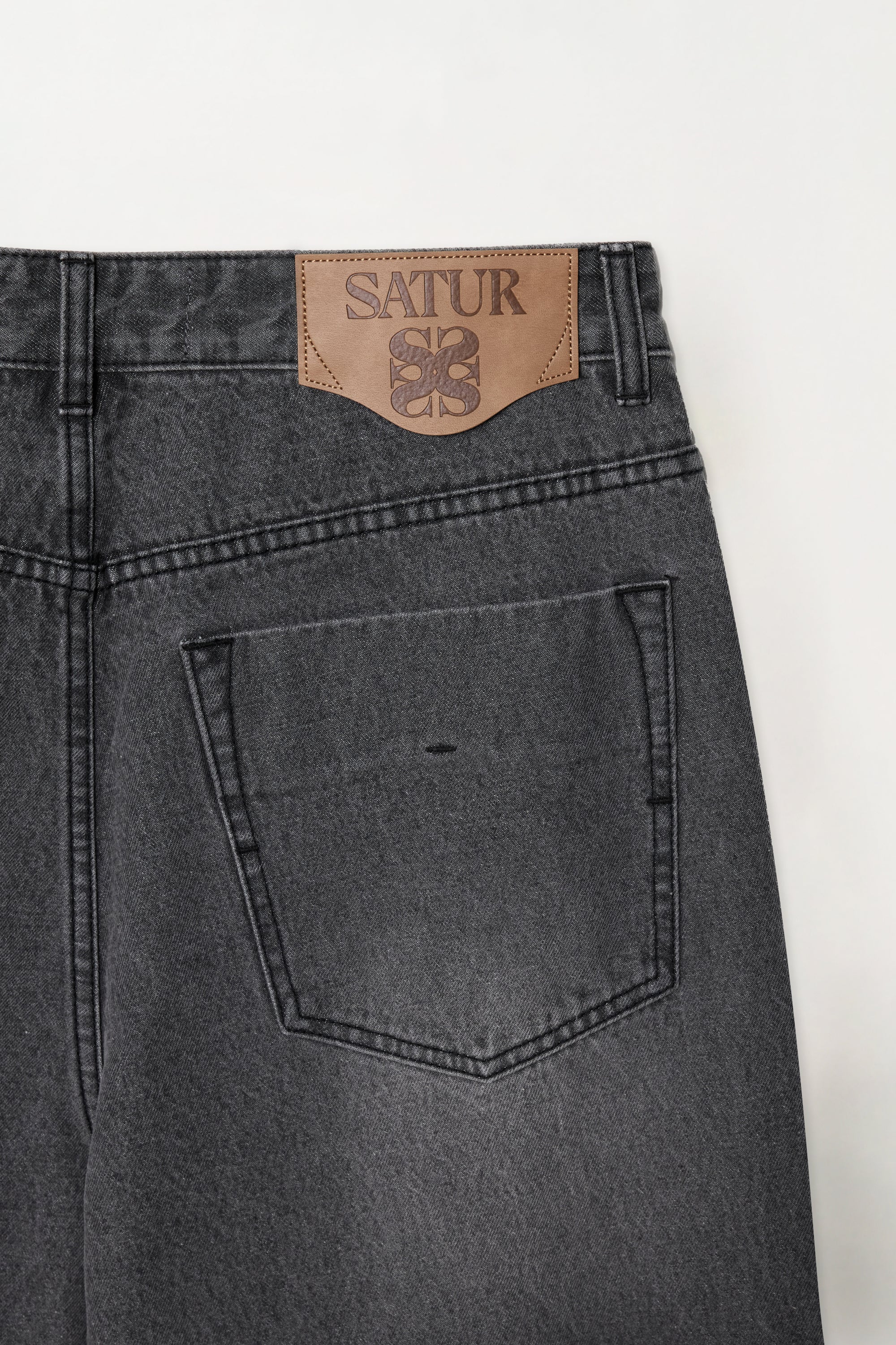 (M) Barrel Fit Color Denim Pants Gray