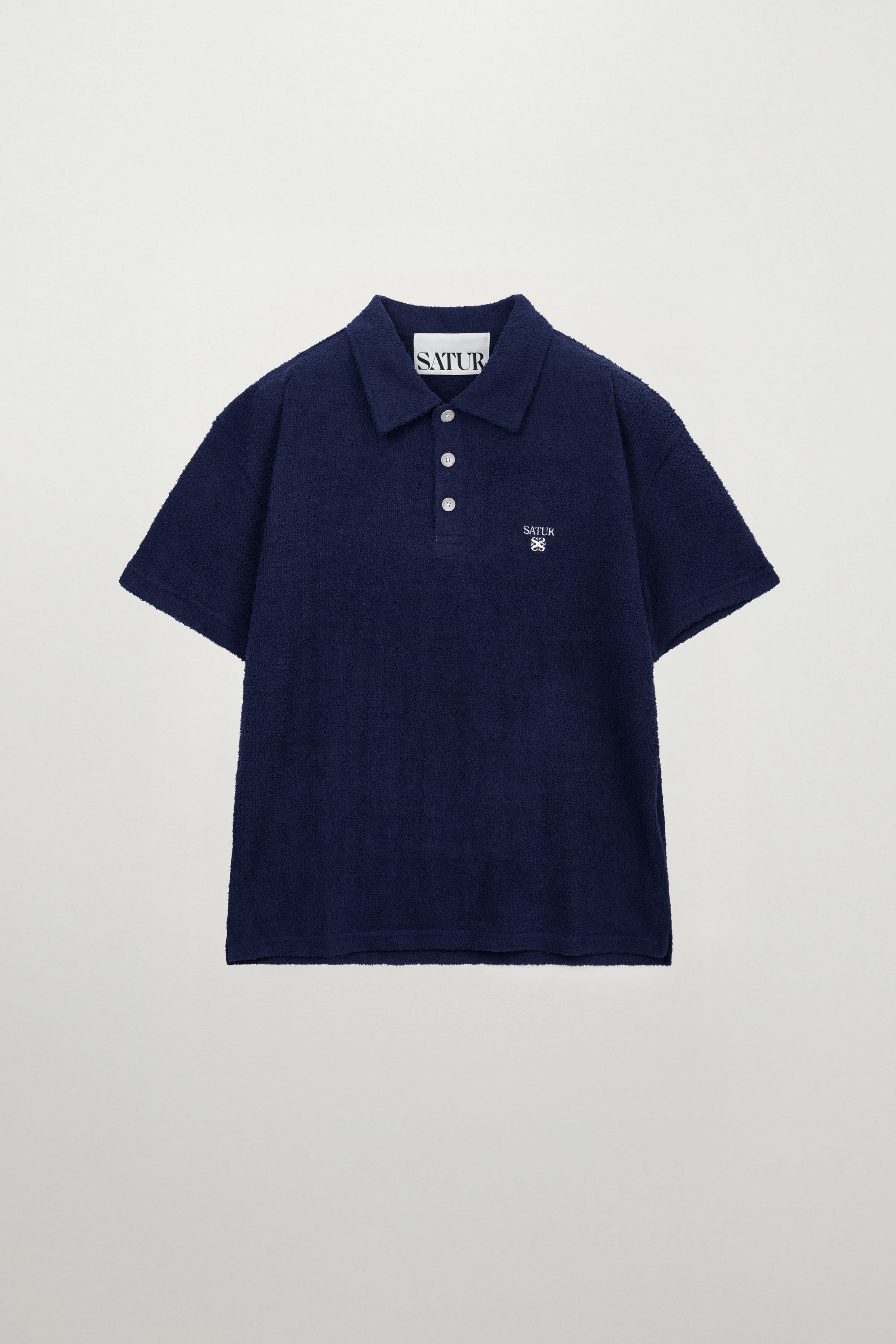 (M) Hairy Collar Tshirt Navy