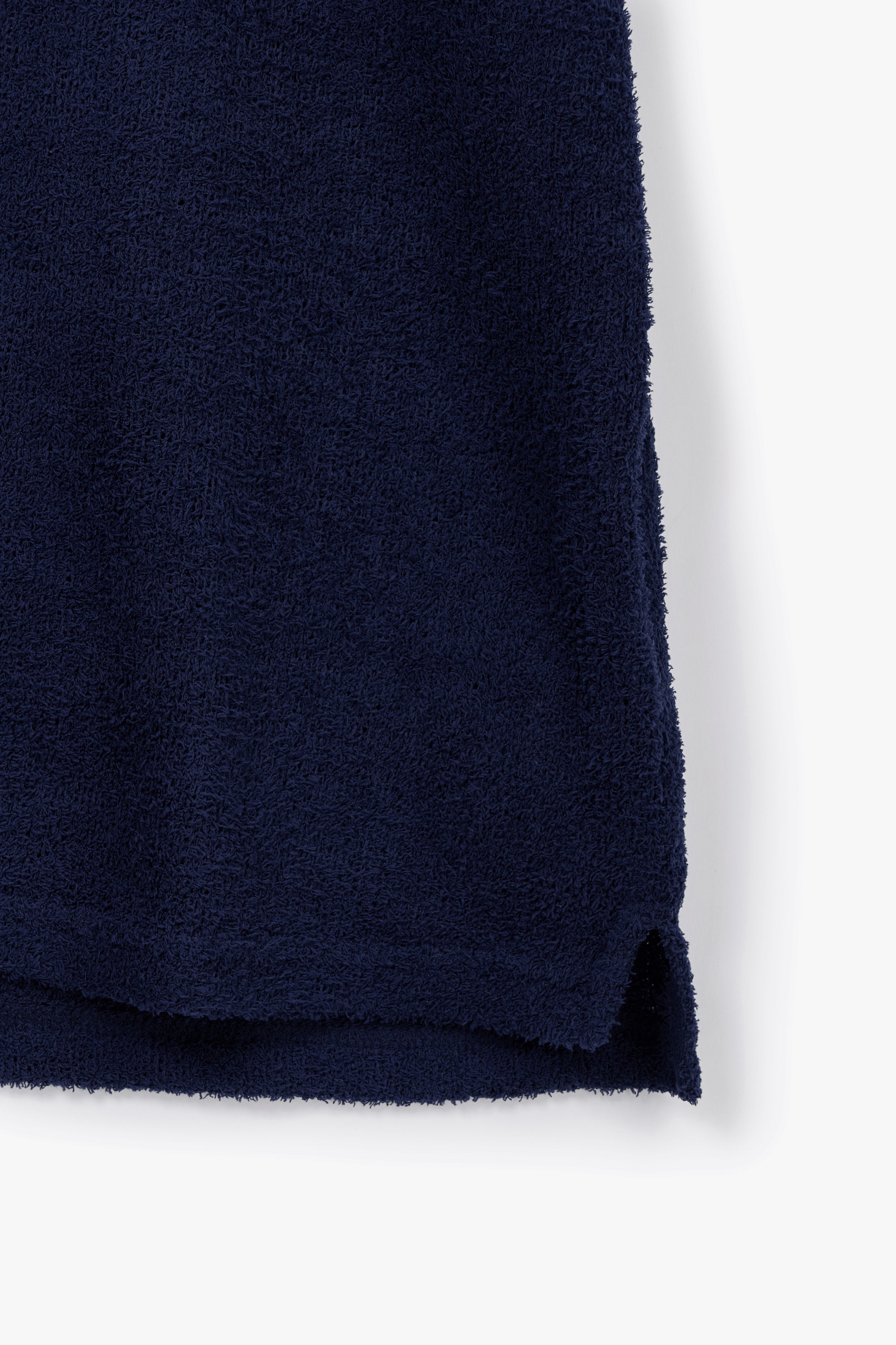(M) Hairy Collar Tshirt Navy