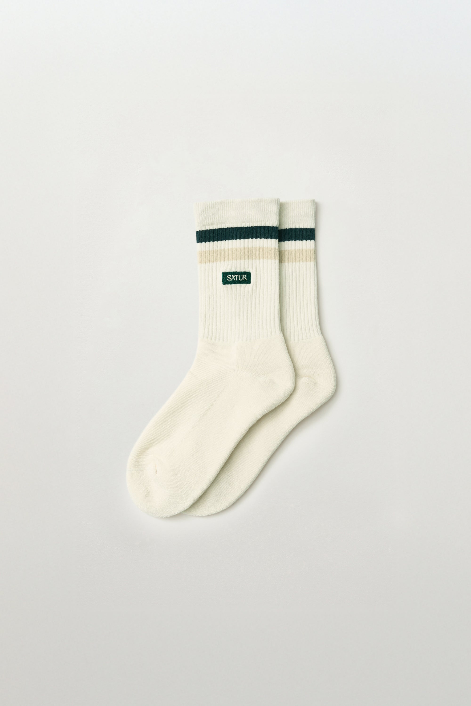 (U) Small Logo Sporty Socks Cream
