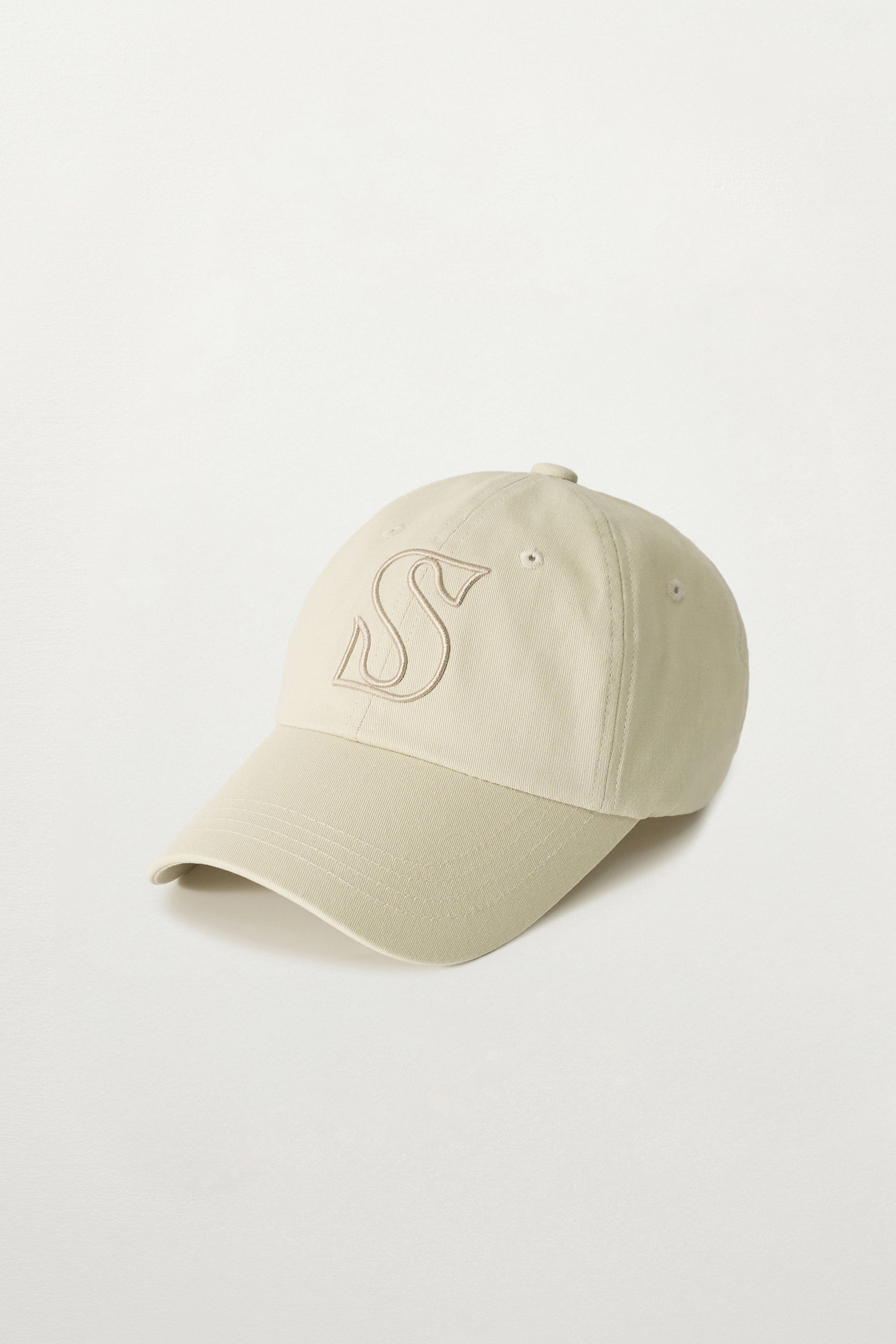 (U) S Logo Casual Ball Cap Light Beige