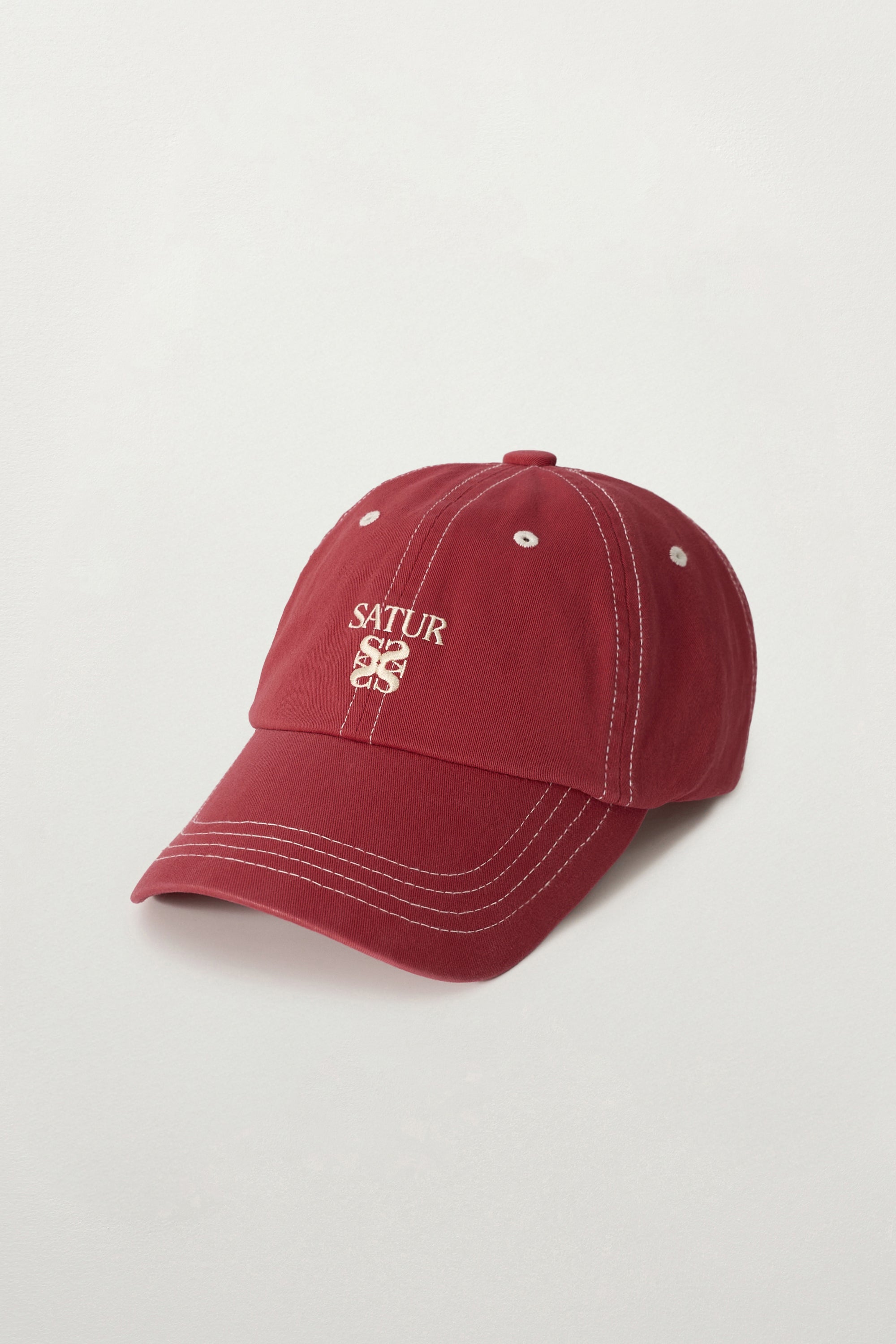 (U) Contrast Dyed Ball Cap Red