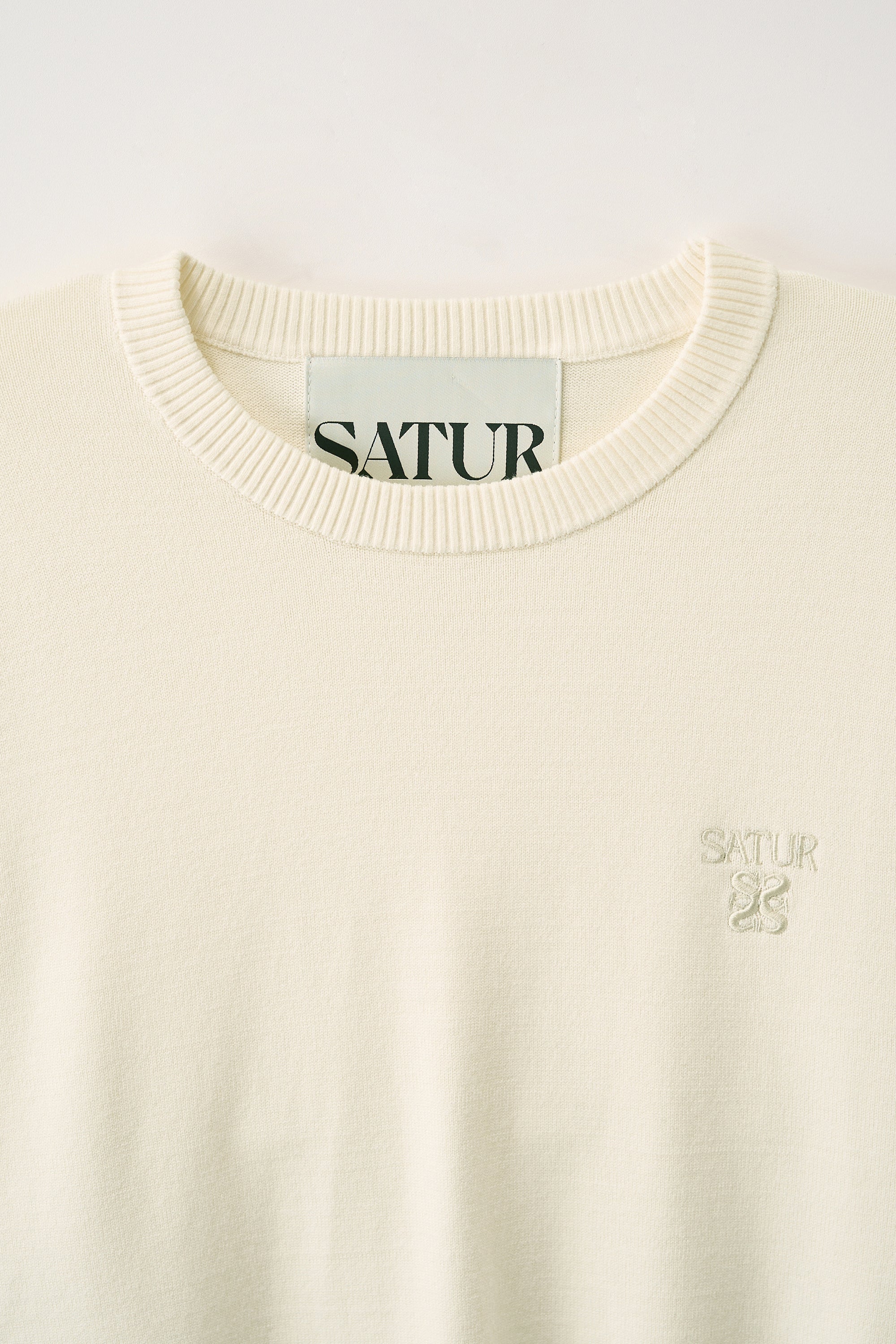(U) Loren Basic Crew Neck Knit Cream