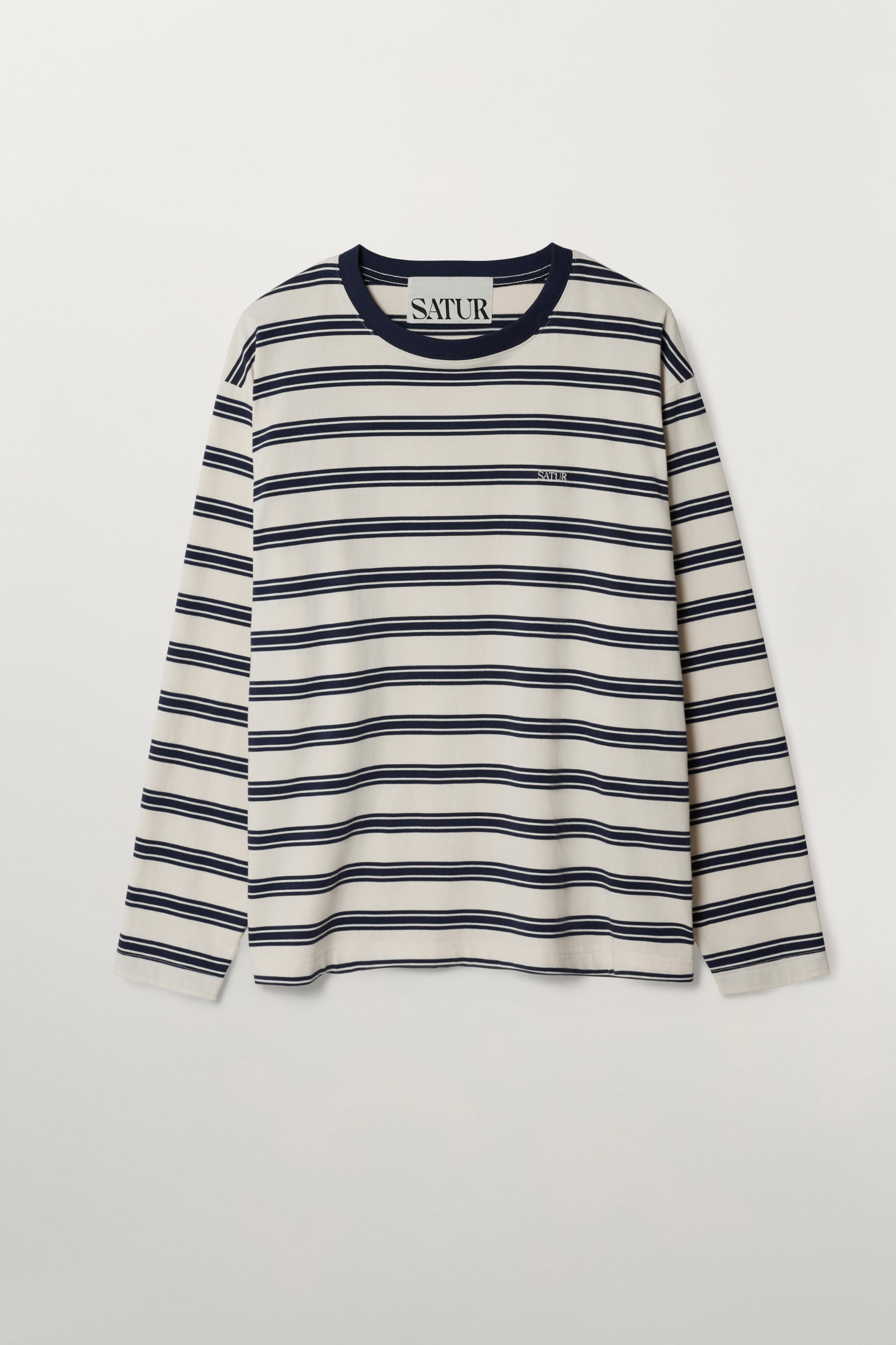 [RIIZE's Pick] (U) Font Striped Long Sleeve Navy