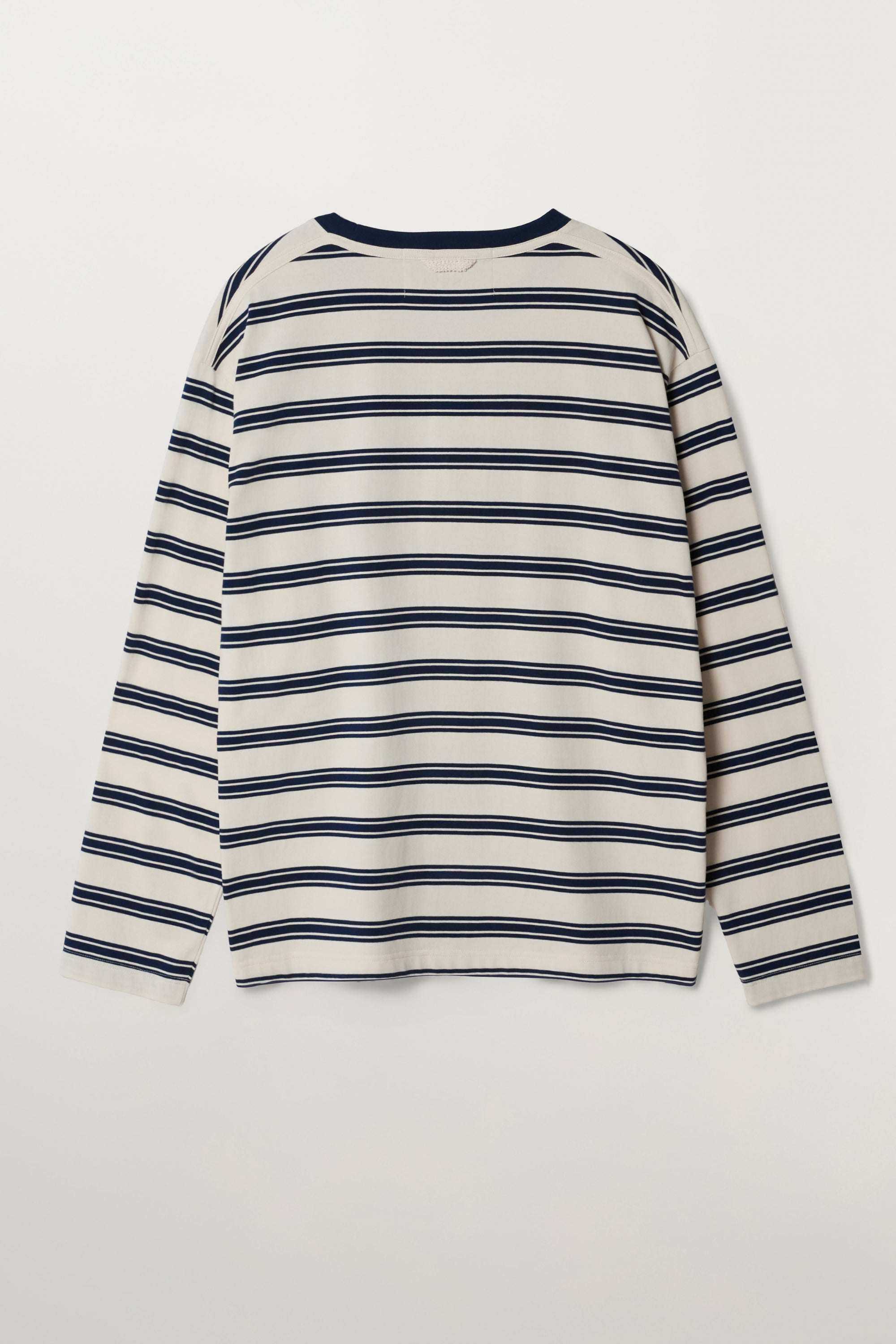 [RIIZE's Pick] (U) Font Striped Long Sleeve Navy