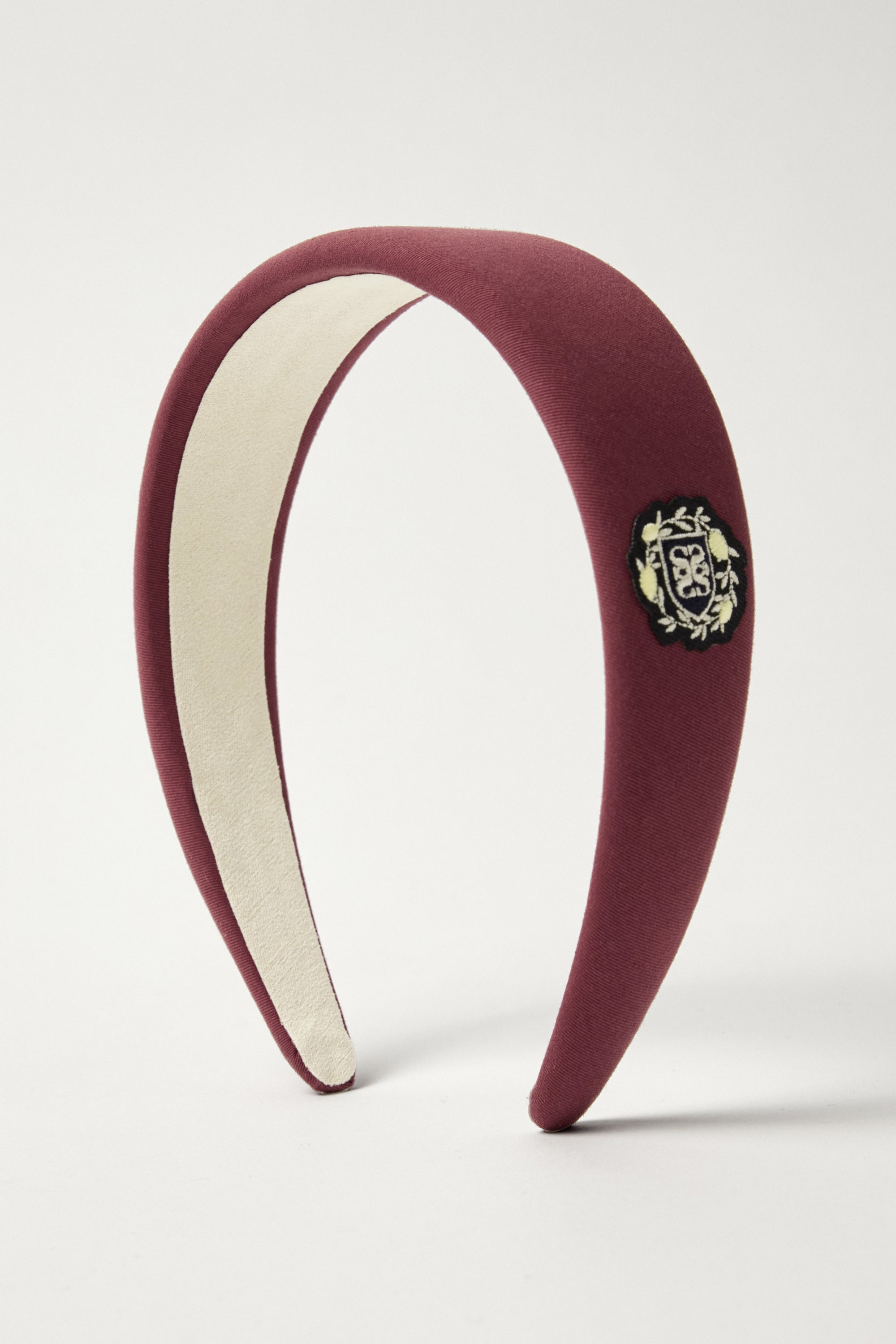 (W) Crest Logo Hairband Burgundy