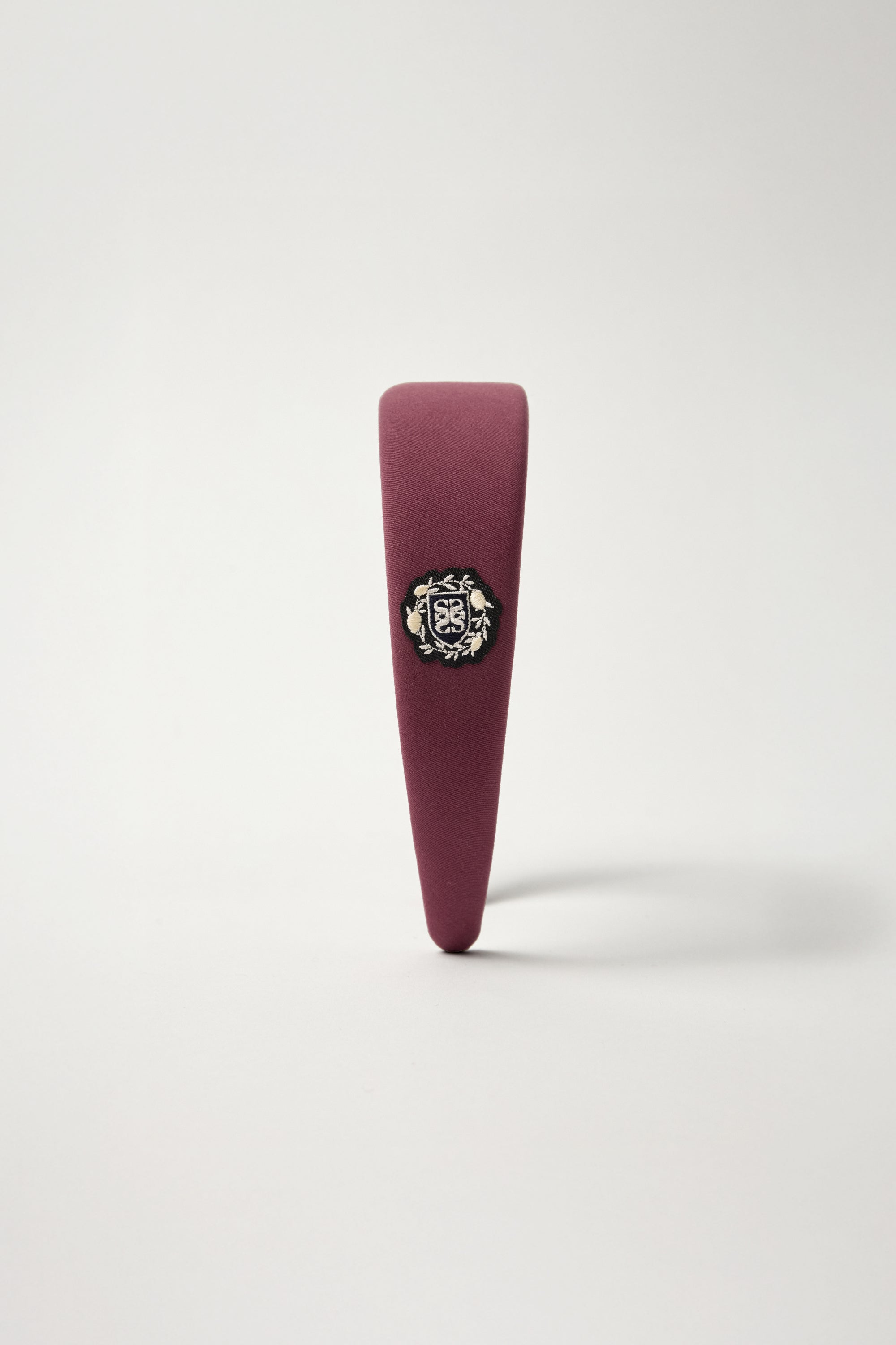 (W) Crest Logo Hairband Burgundy