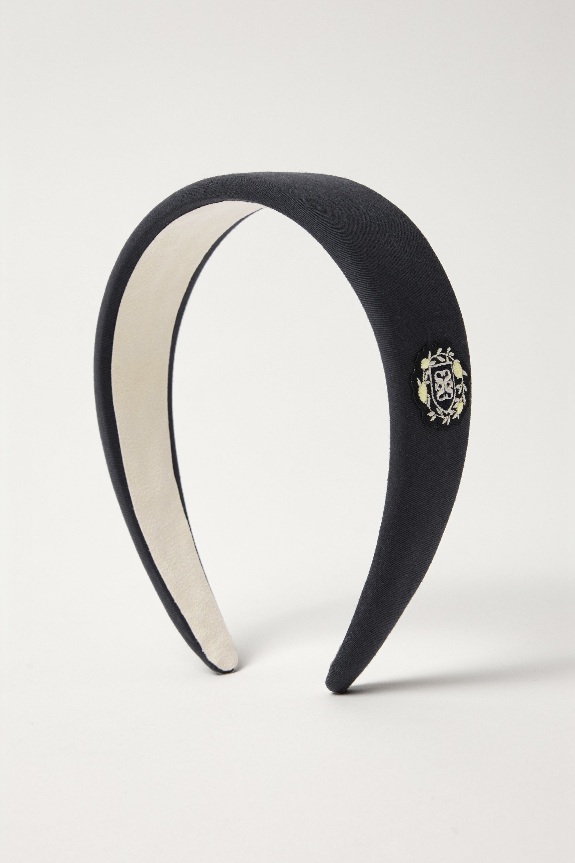 (W) Crest Logo Hairband Charcoal