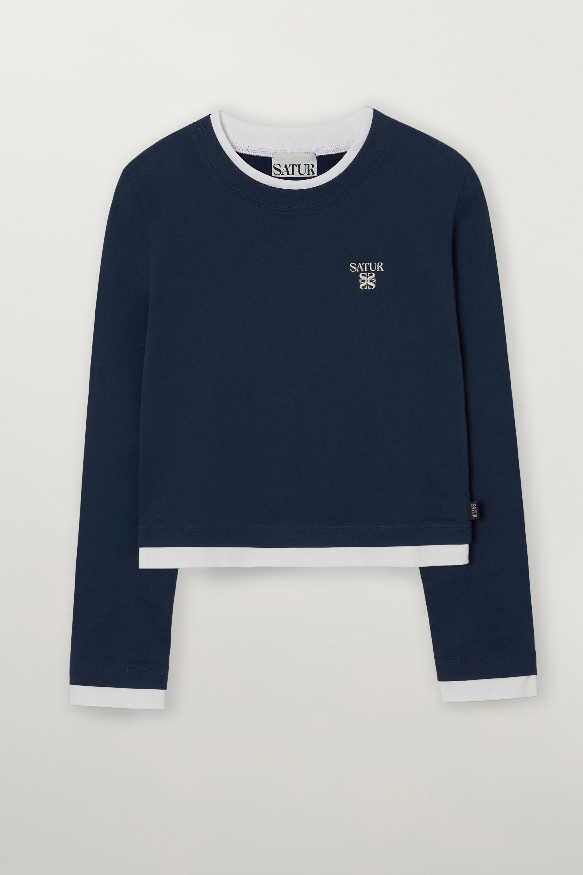 (W) Layered Long Sleeve Navy