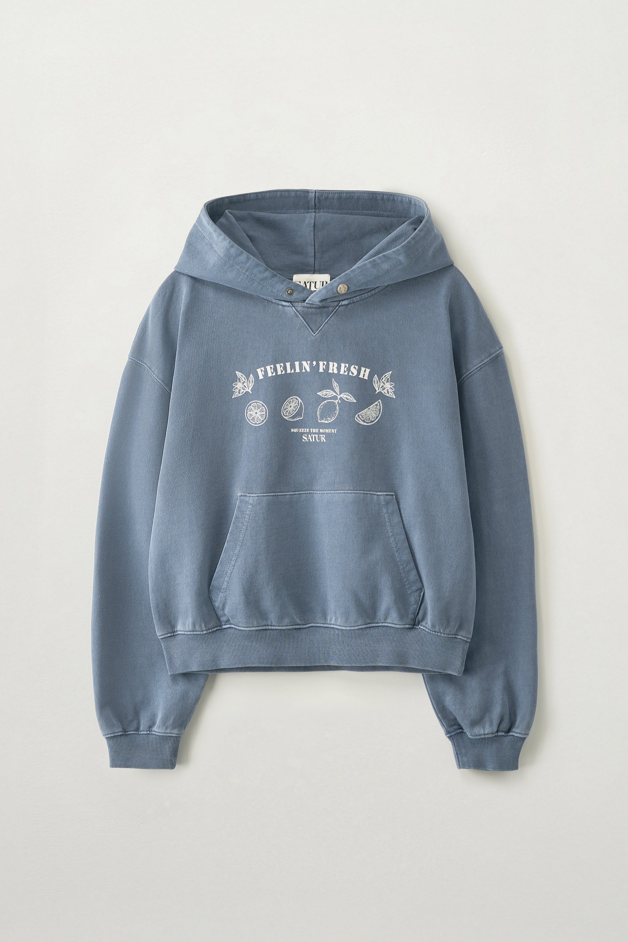 (W) Cropped Hoodie Navy