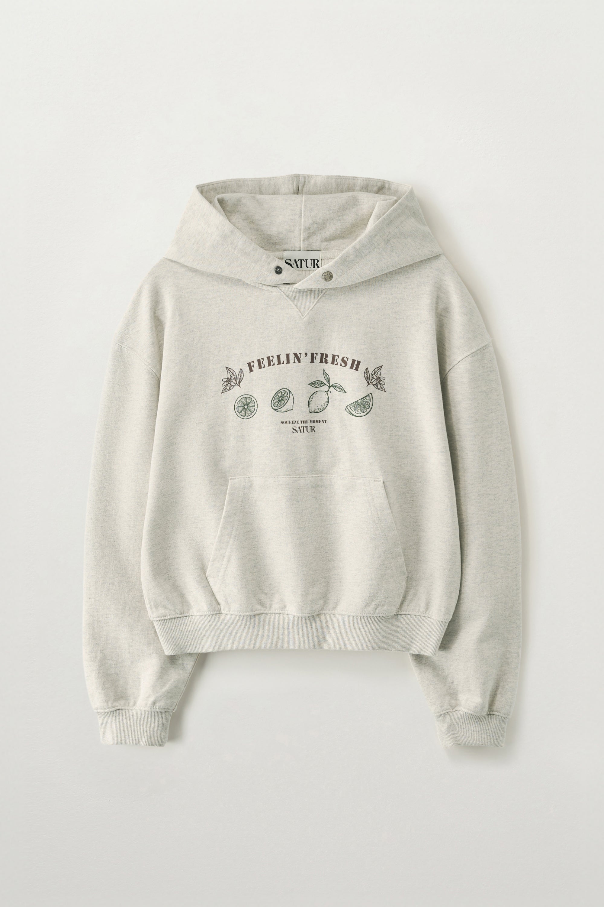 (W) Cropped Hoodie Oatmeal
