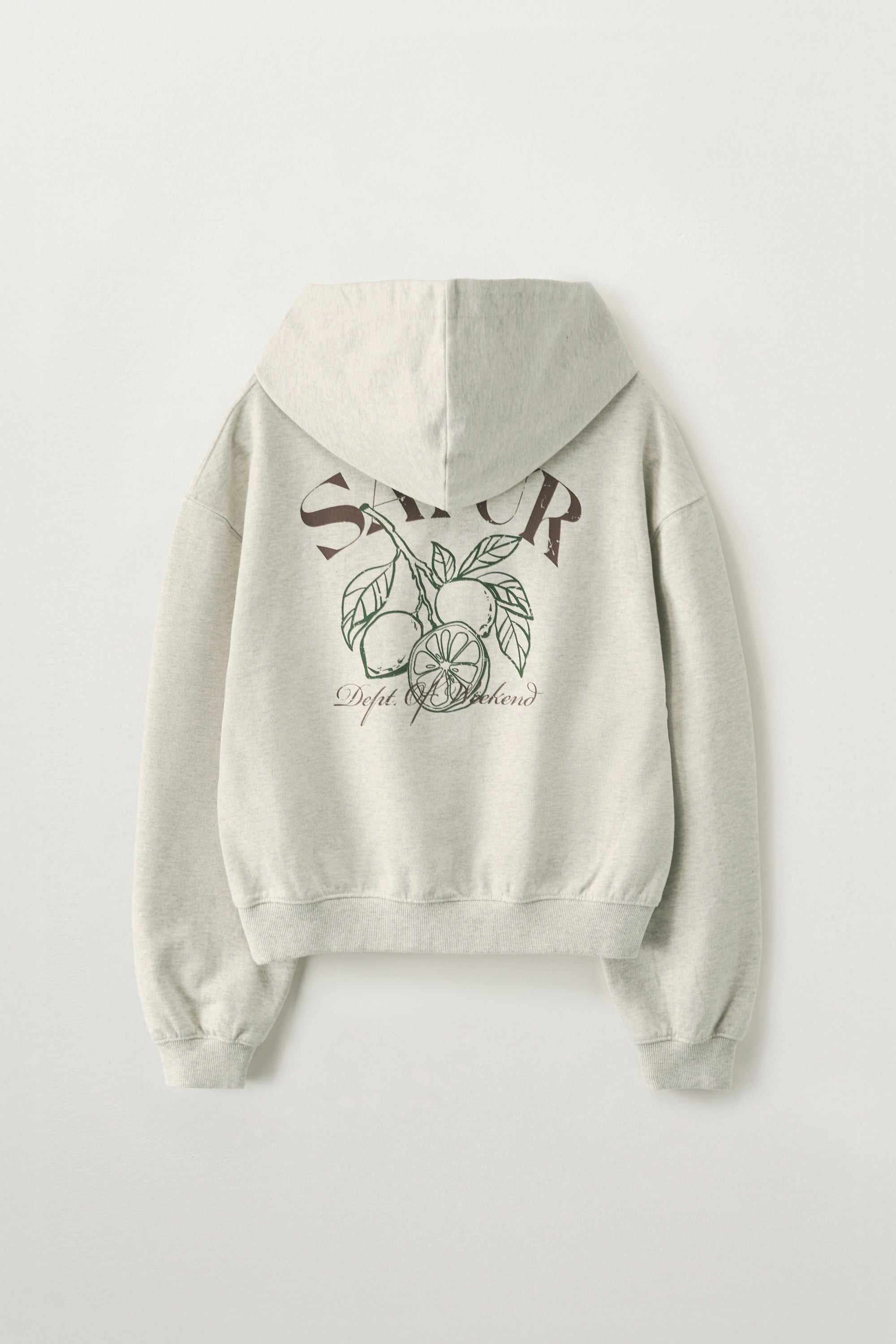 (W) Cropped Hoodie Oatmeal