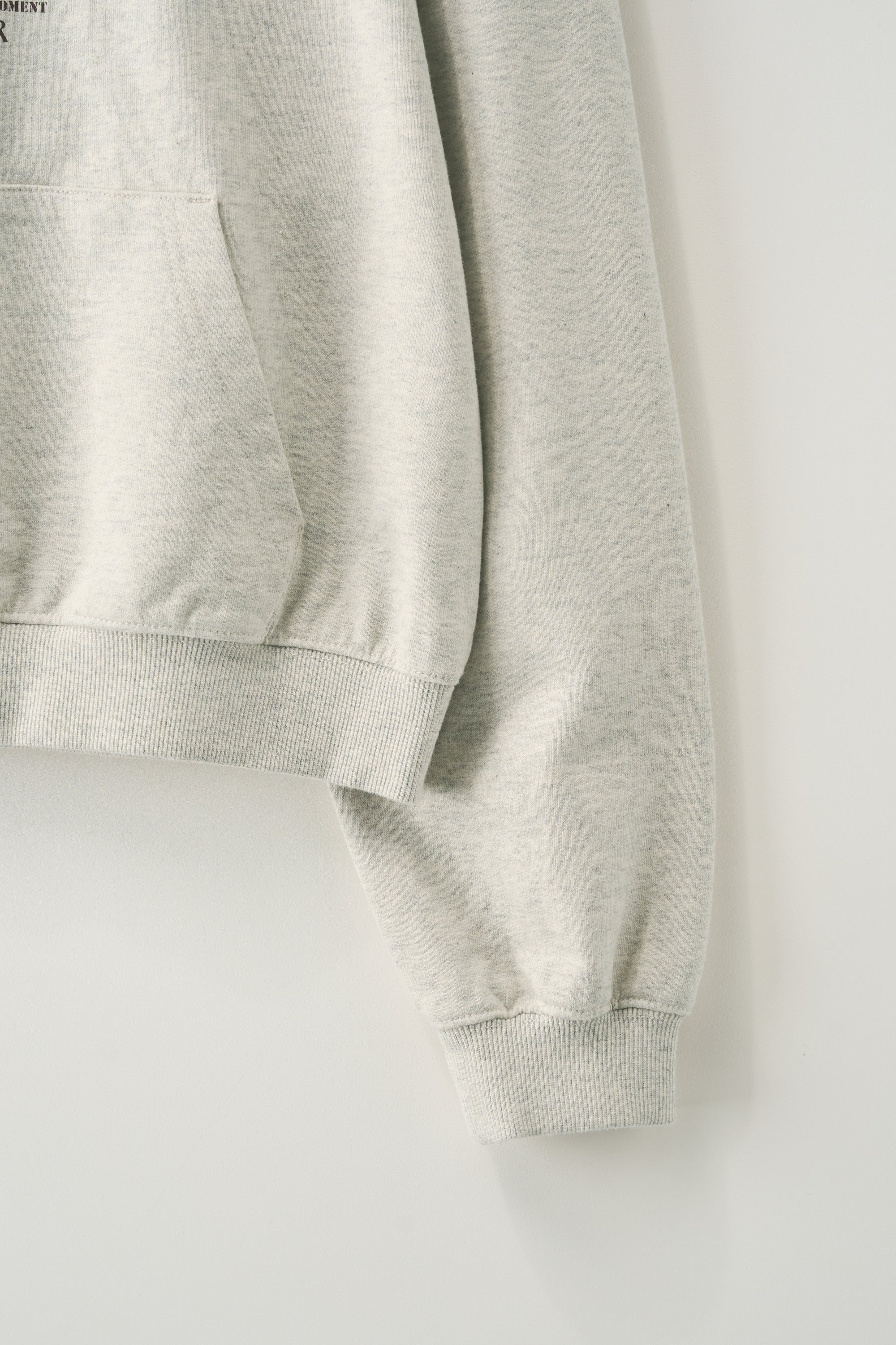 (W) Cropped Hoodie Oatmeal
