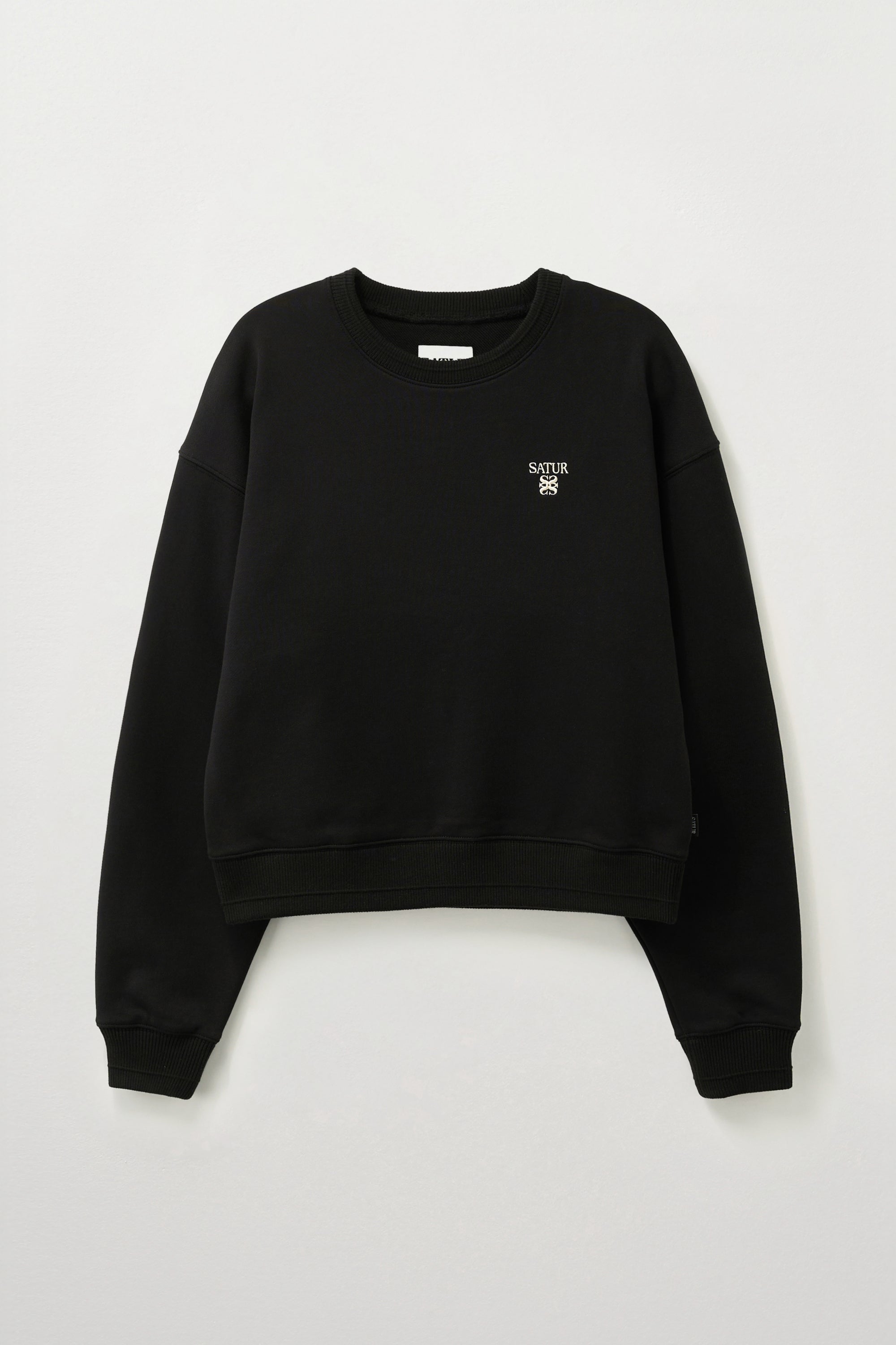 (W) Loren Sl Crop Sweatshirt Black