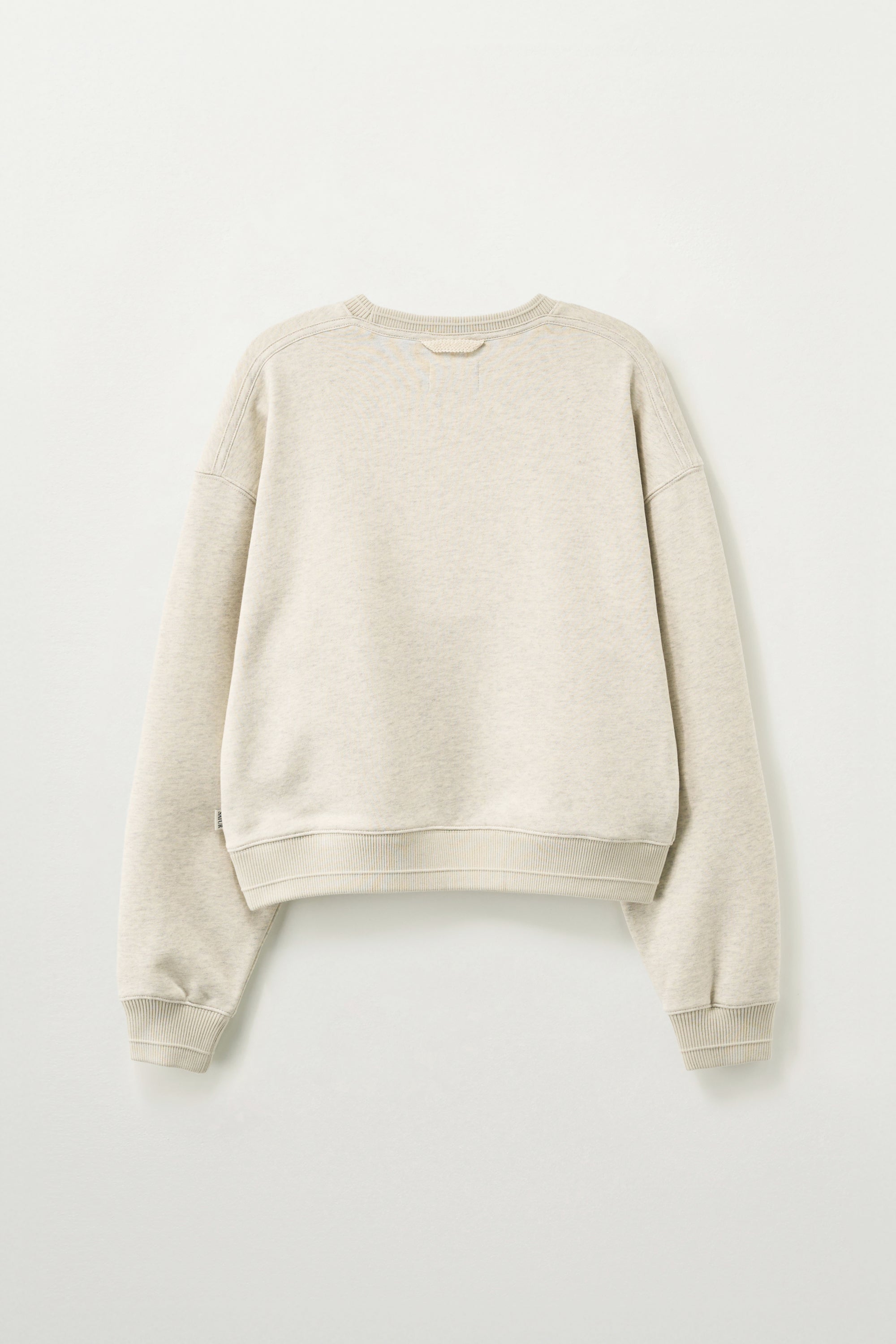 (W) Loren Sl Crop Sweatshirt Oatmeal