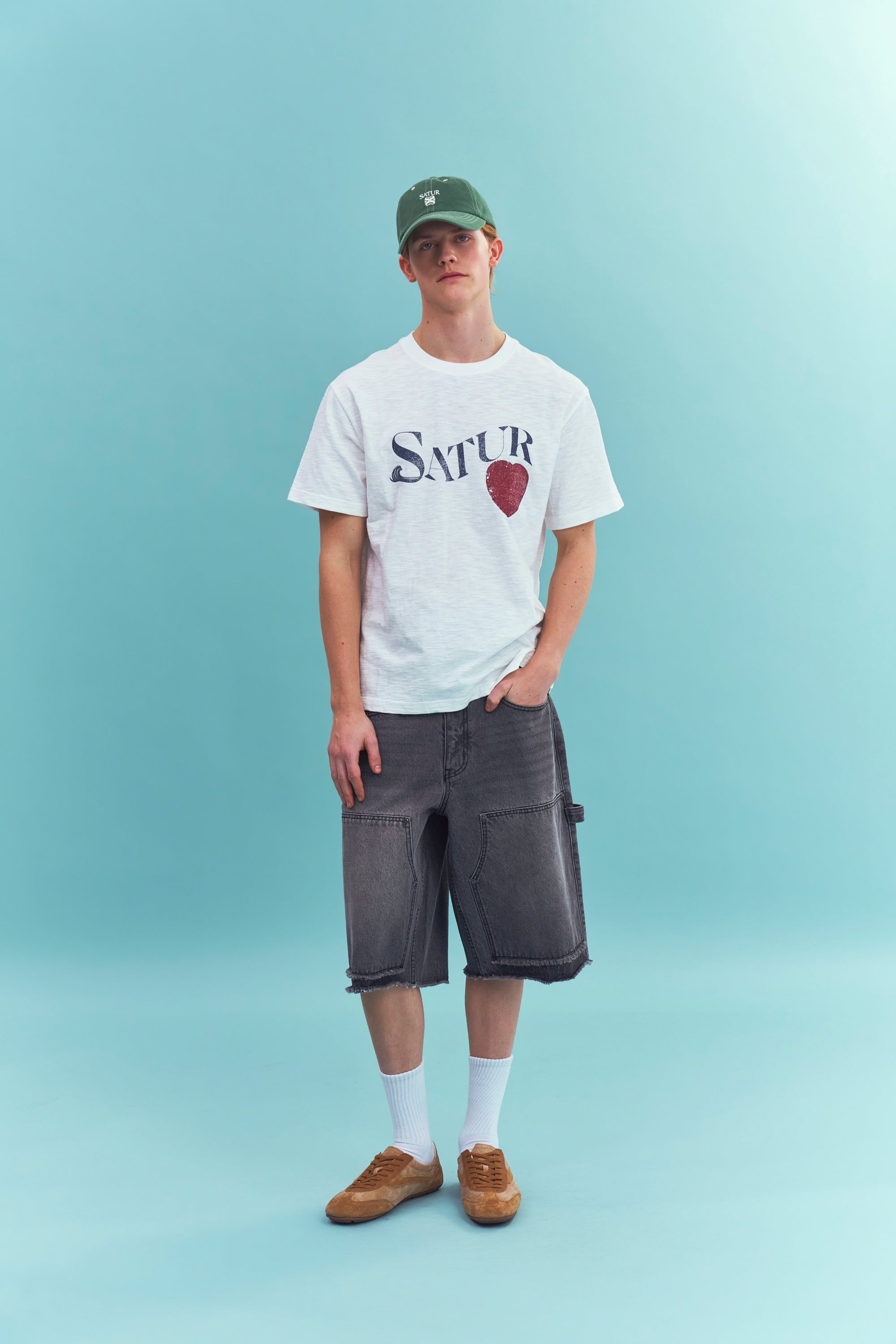 (M) Carpenter Denim Pants Gray