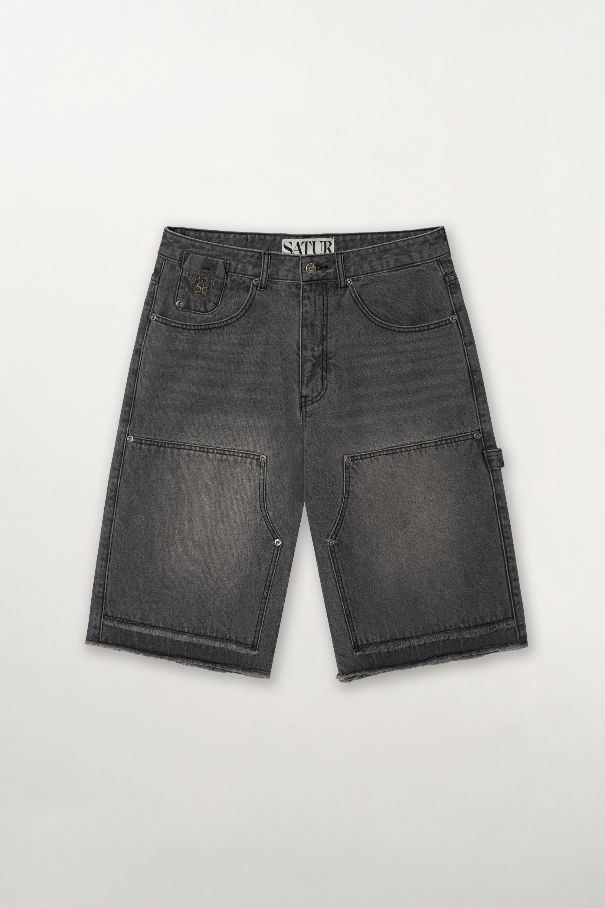 (M) Carpenter Denim Pants Gray